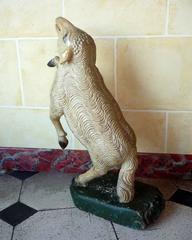 18th Century Spanish Colonial Carved and Painted Wood Lamb, Peruvian Sculpture