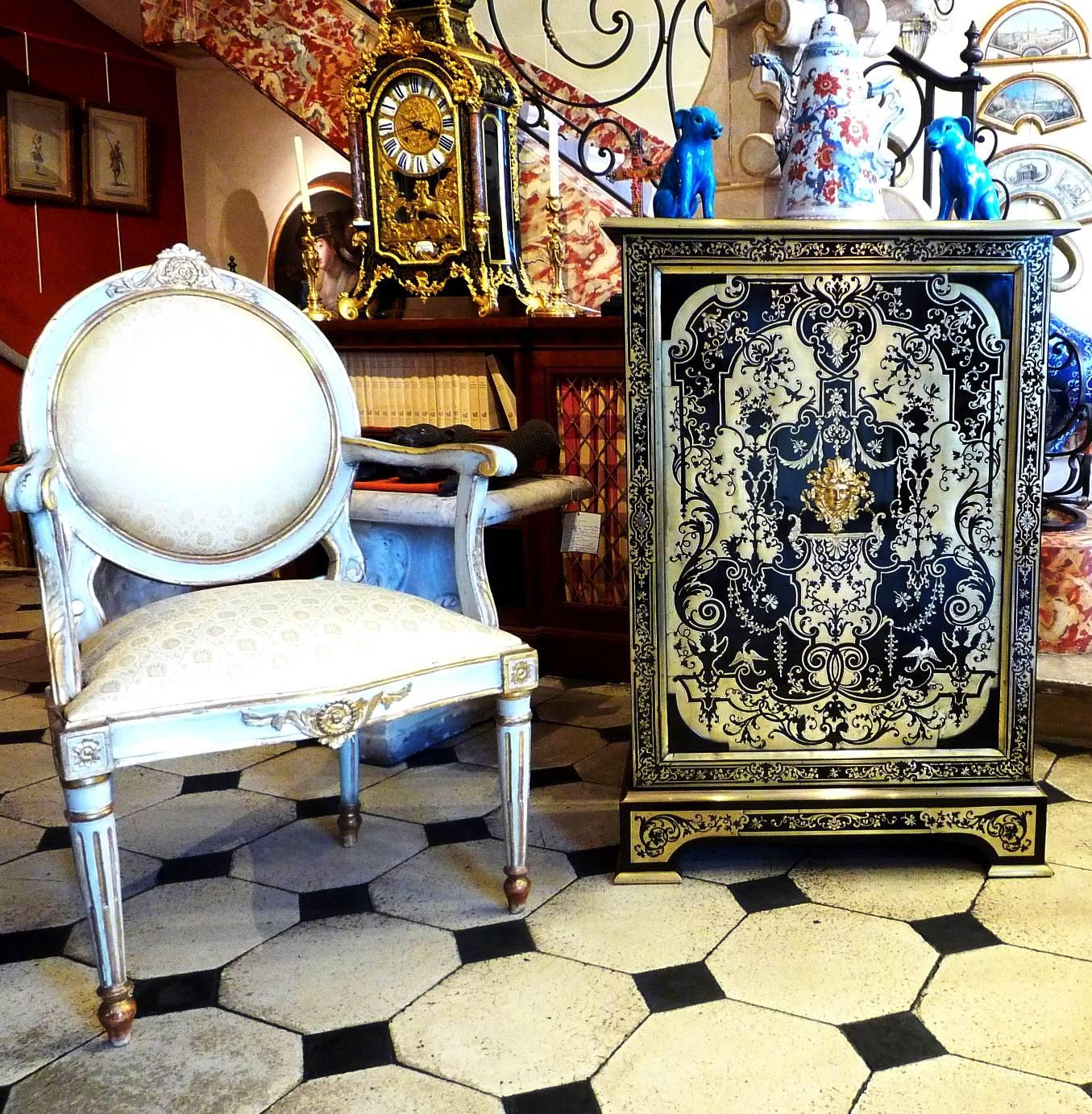French Louis XIV Boulle Marquetry Cabinet, Remounted in the 19th Century 1