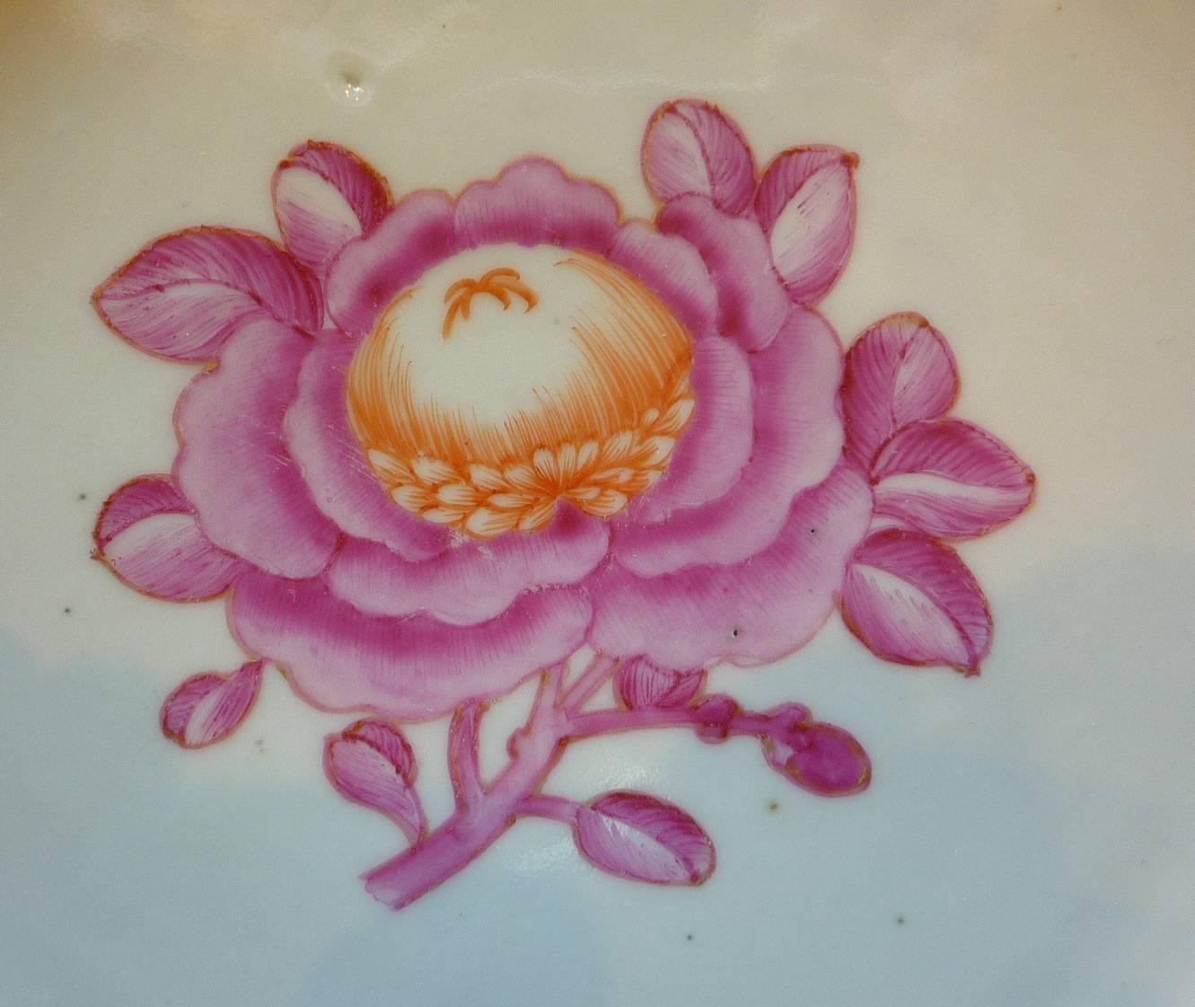 Mid-18th Century Part of a Table Service in Chinese Porcelain, John Adams Model, circa 1770
