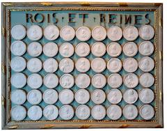 Four French Restoration Period Plaster Casts of Medals Collections, circa 1815