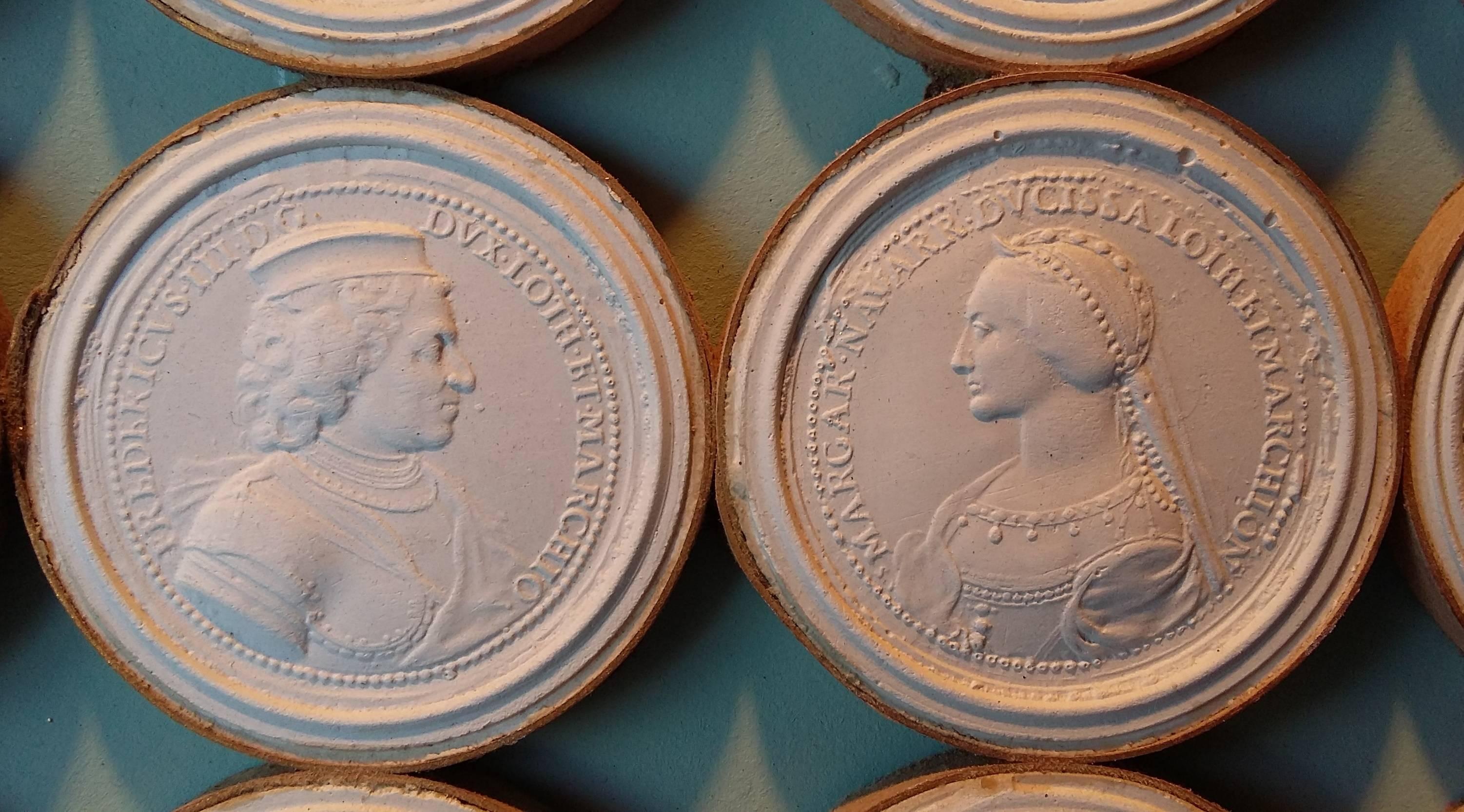 Four French Restoration Period Plaster Casts of Medals Collections, circa 1815 For Sale 5