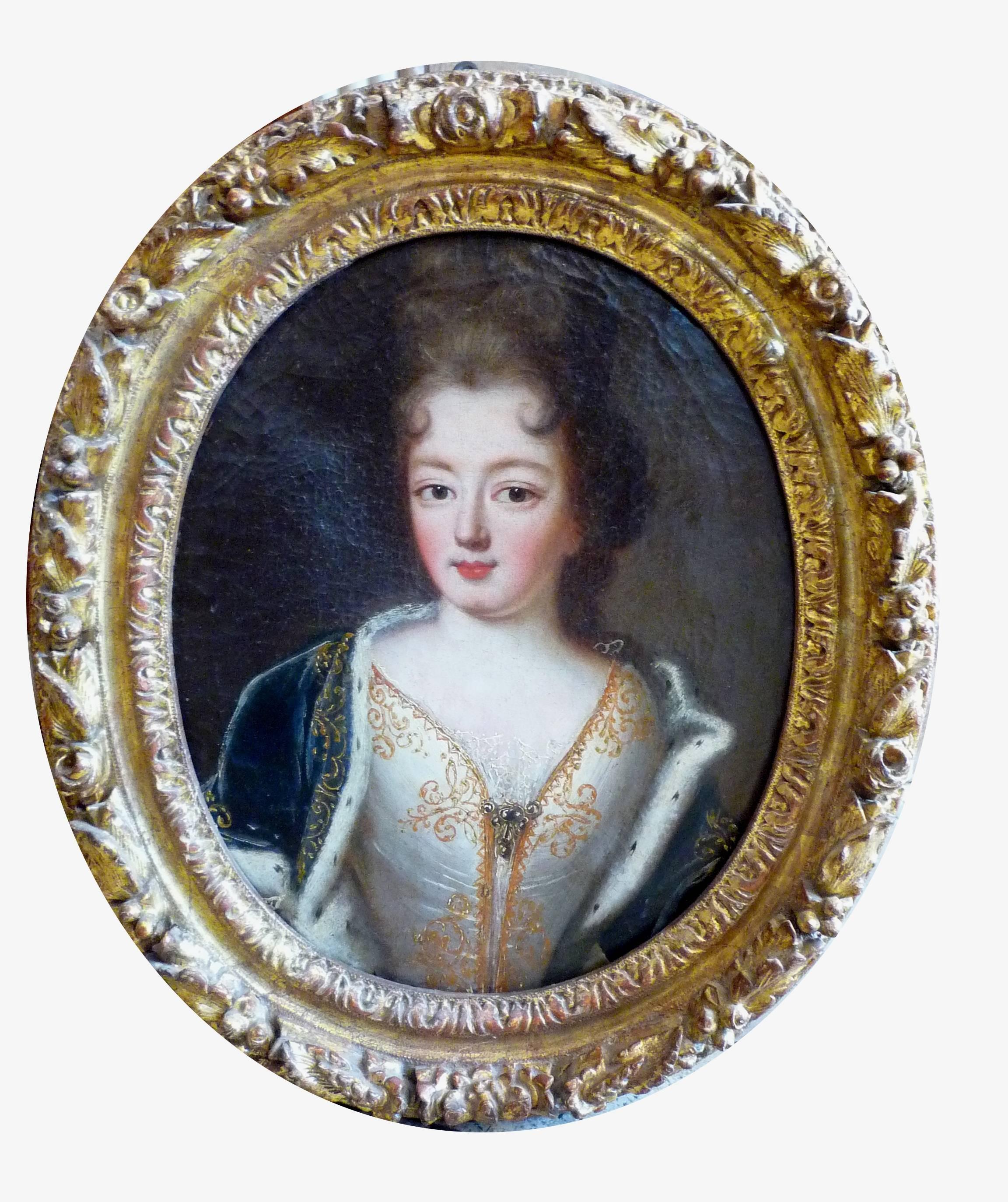 Portraits of Philippe D'Orleans and His Wife, Oil on Canvas, Louis XIV Period In Good Condition In Paris, FR
