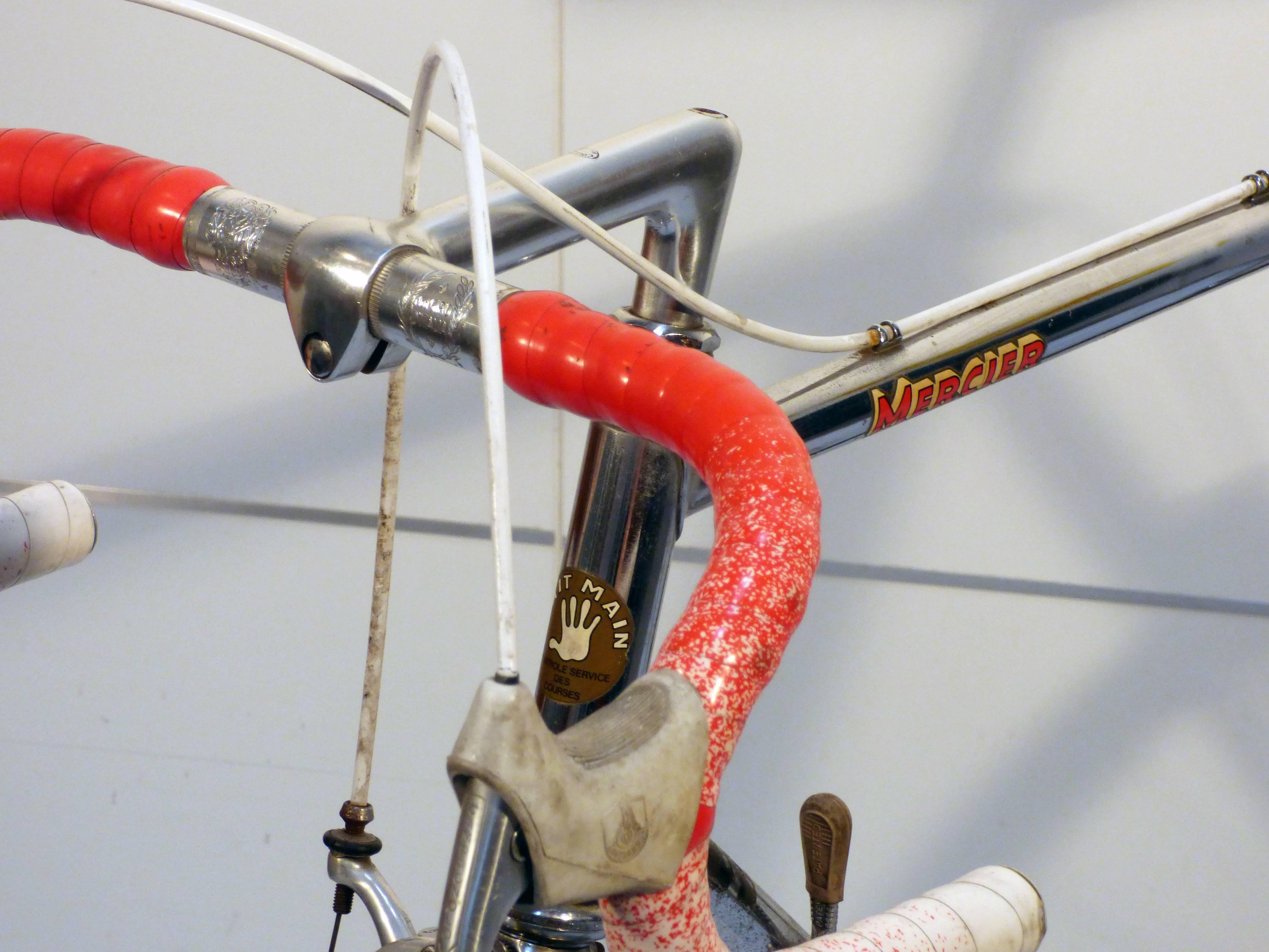 French Chrome Race Bike by Cycles Mercier from France 1970s with Campagnolo Parts For Sale