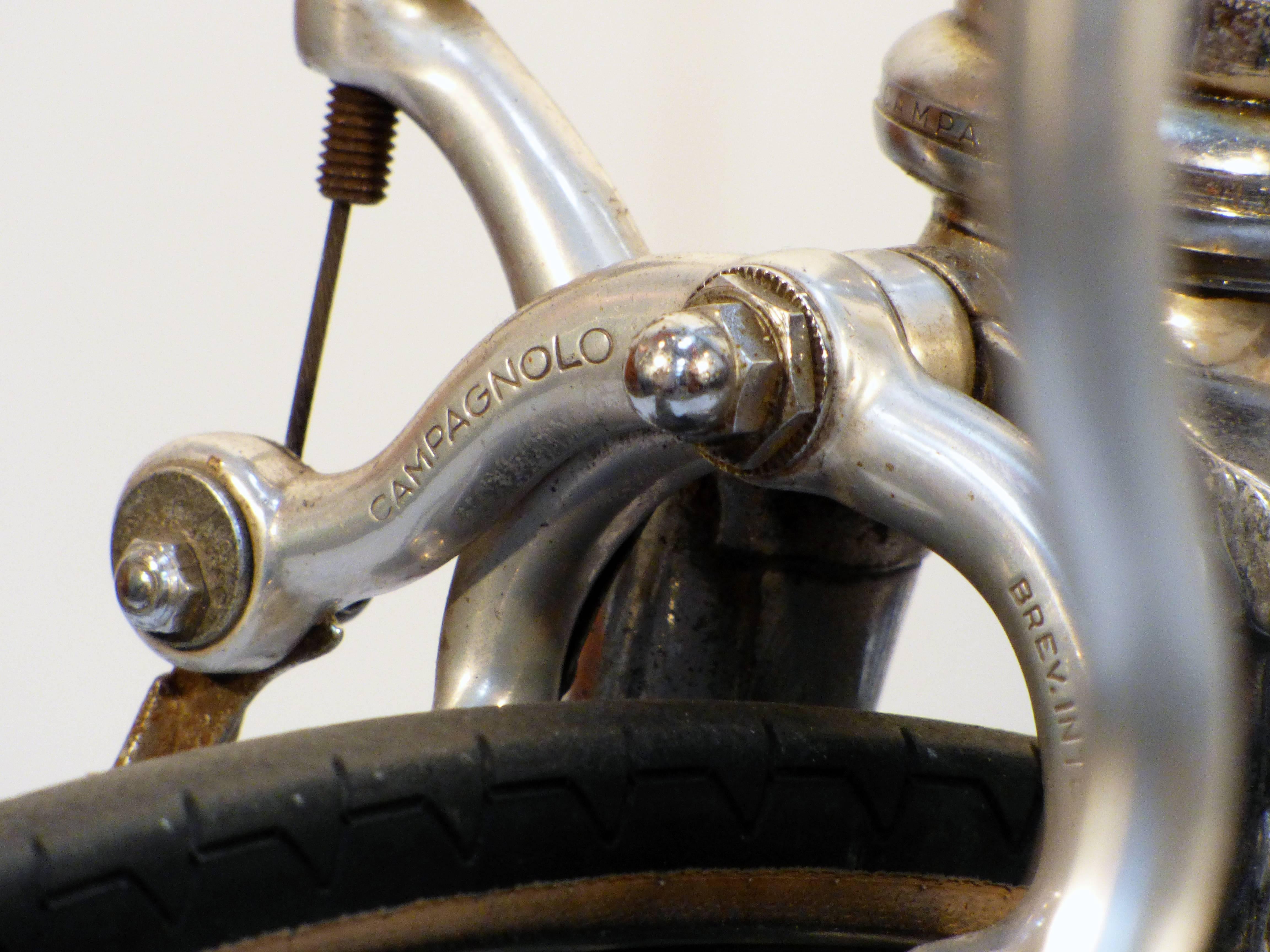 Chrome Race Bike by Cycles Mercier from France 1970s with Campagnolo Parts In Good Condition For Sale In Dusseldorf, NRW