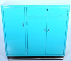 Karl Baisch Medical Sideboard or Cabinet, Metal and Two-Sided from 1960s