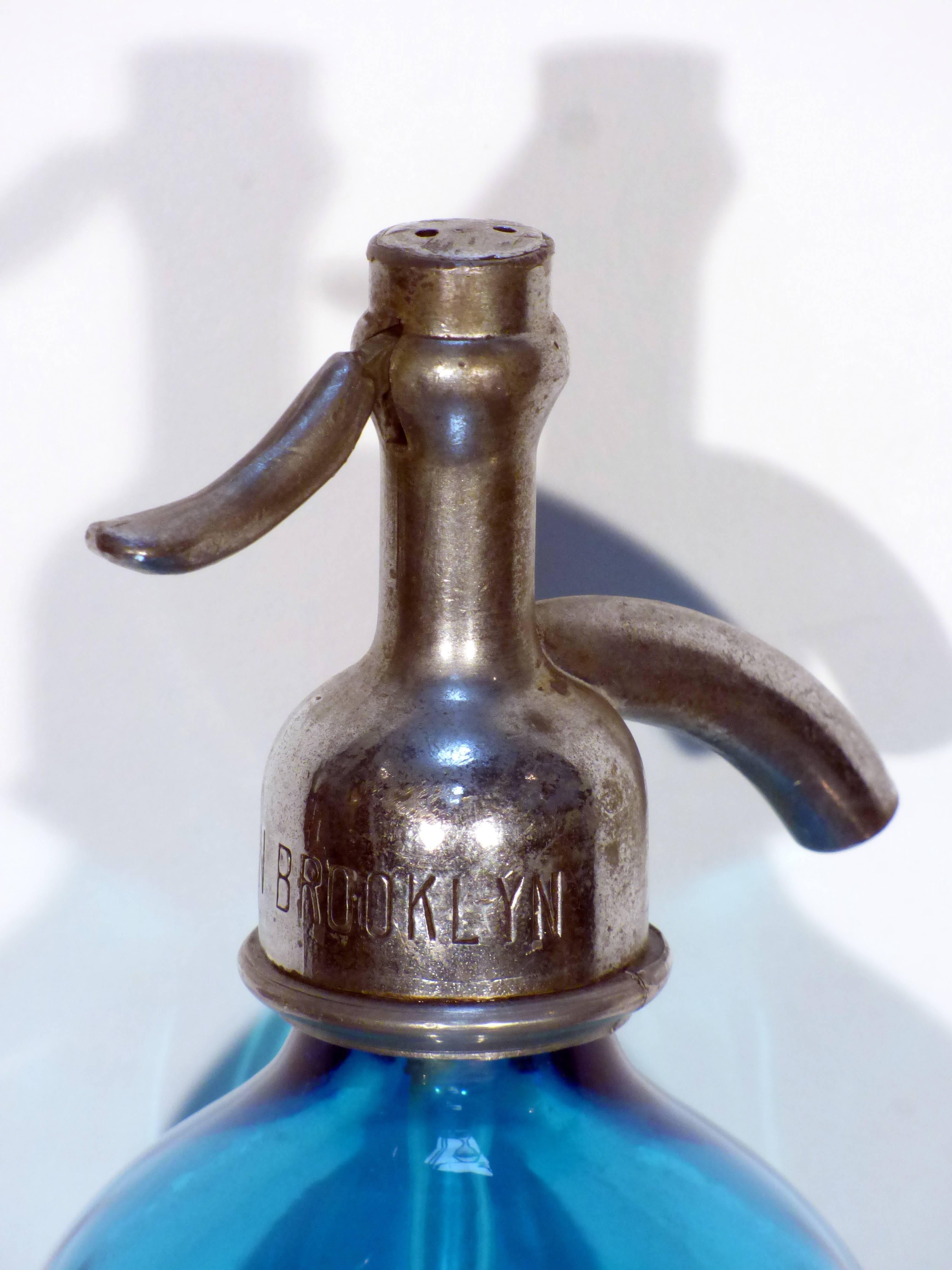 American M. Elstein Soda Bottle Siphon Seltzer for Bar from Brooklyn New York For Sale