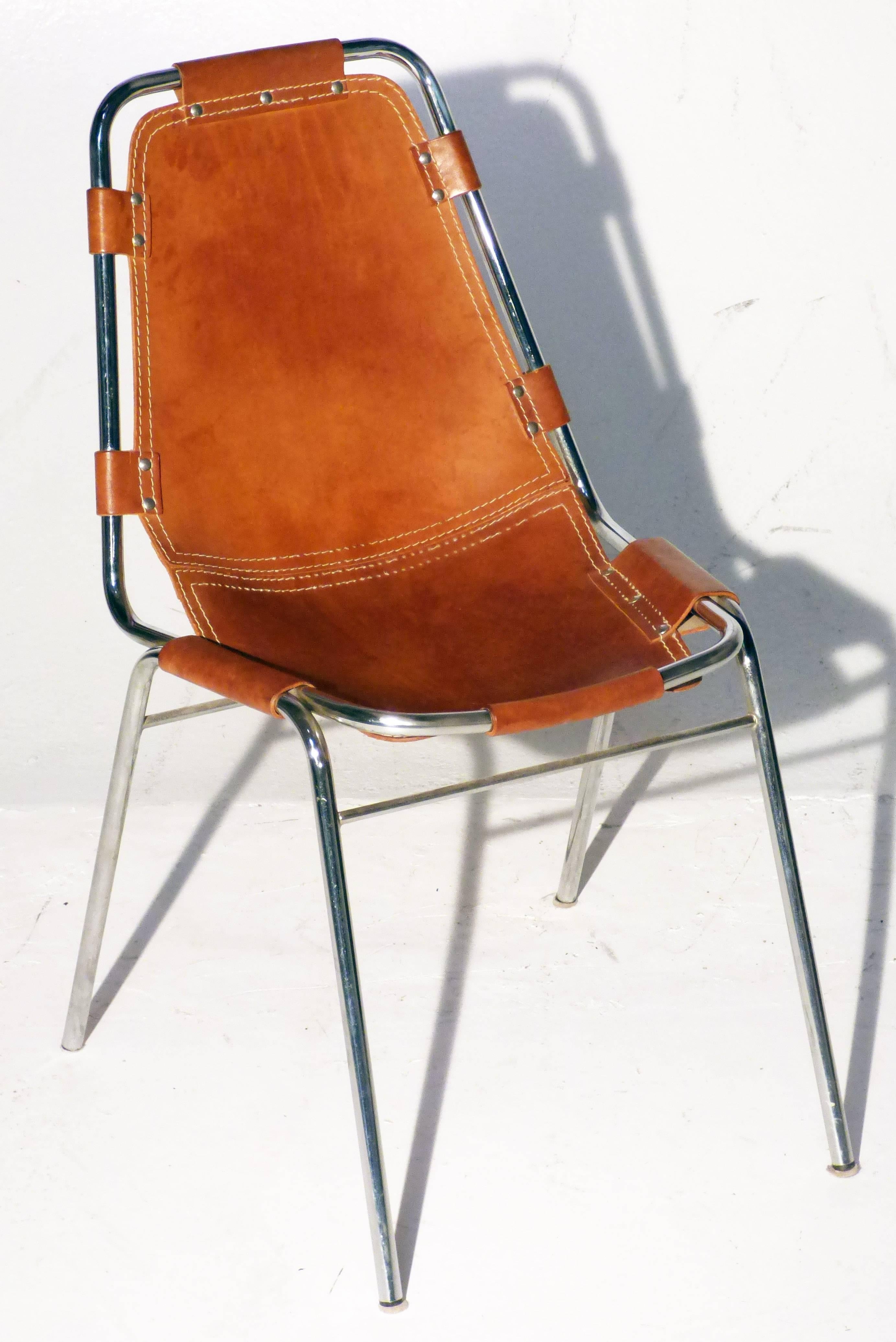 Mid-Century Modern Leather Chair for Les Arcs