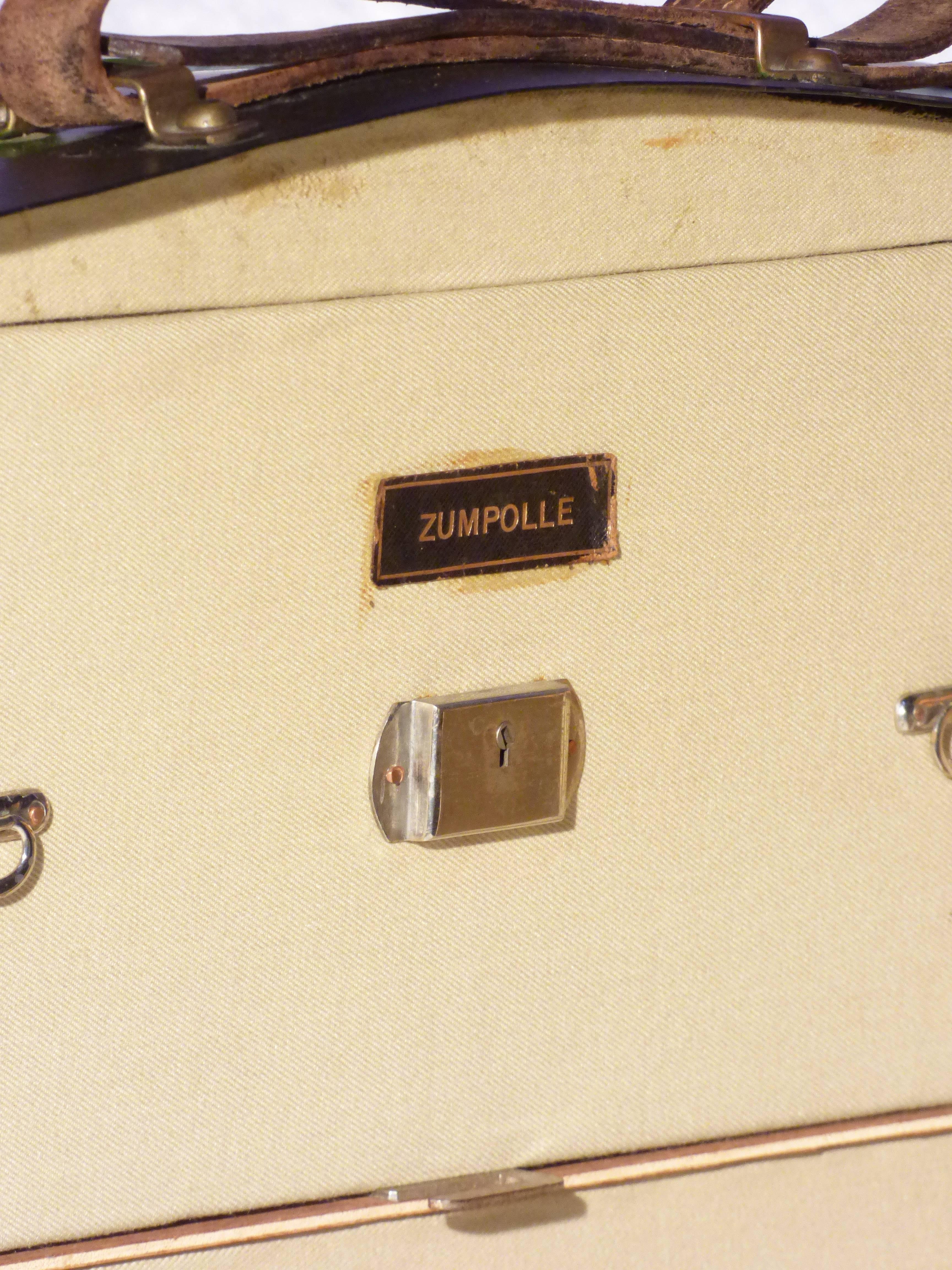 Steamer Trunk Wardrobe by Zumpolle, 1930s In Fair Condition In Dusseldorf, NRW