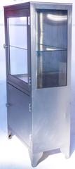 US Army Stainless Steel or Medical Display Cabinet by Blickman