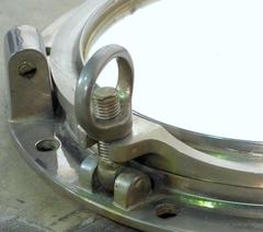 Massive Aluminium Ship Porthole Scuttle with Mirror Door