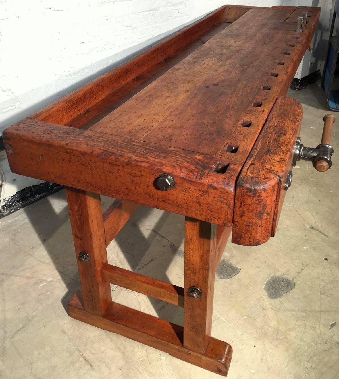German Carpenters Workbench, Early 20th Century For Sale 4