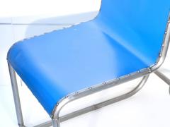 American Reclaimed Steel Blue Chair in Industrial Design, Office or Desk Chair
