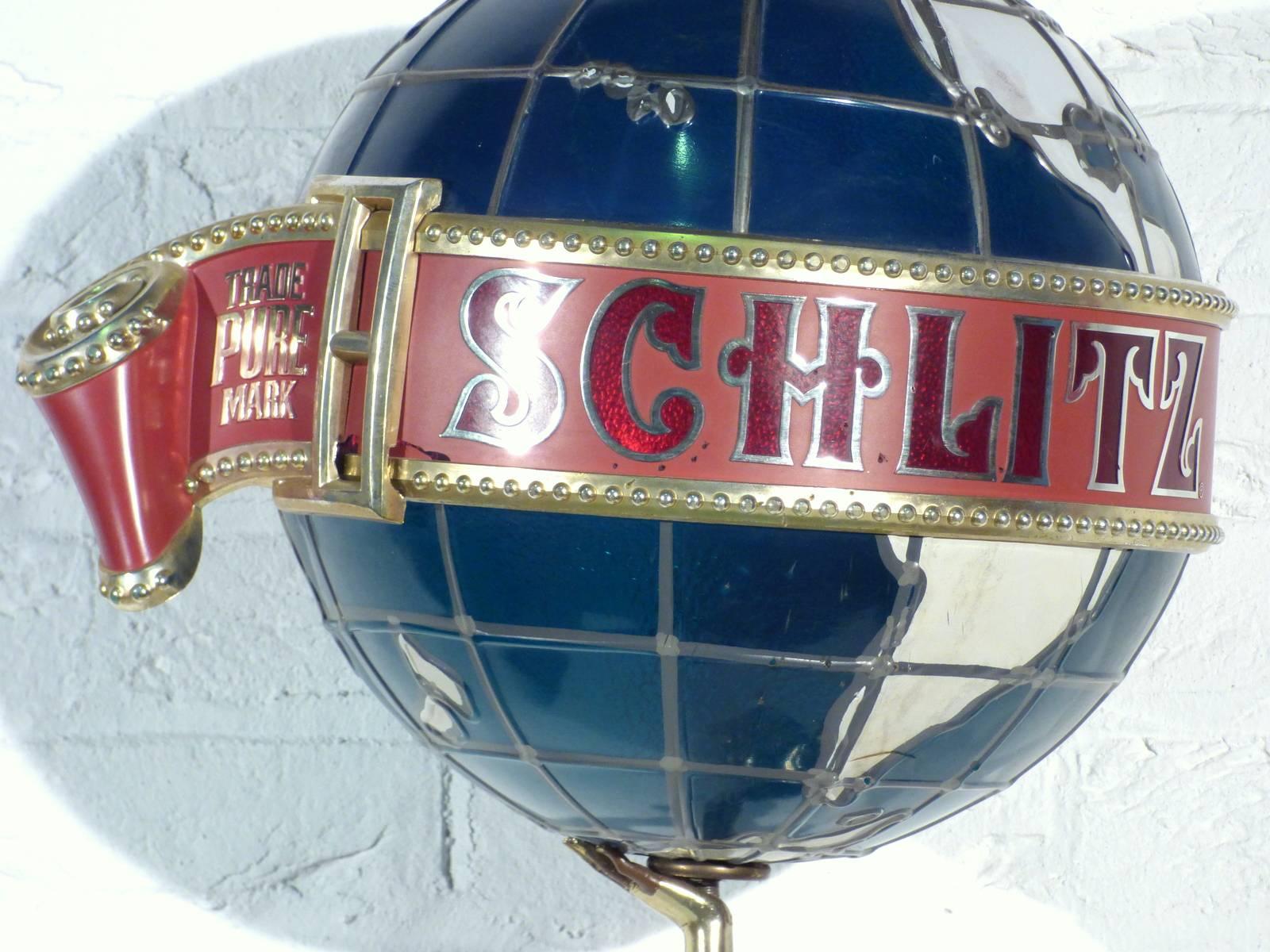 Mid-20th Century Schlitz Beer Colombian Princess Statue Lamp For Sale