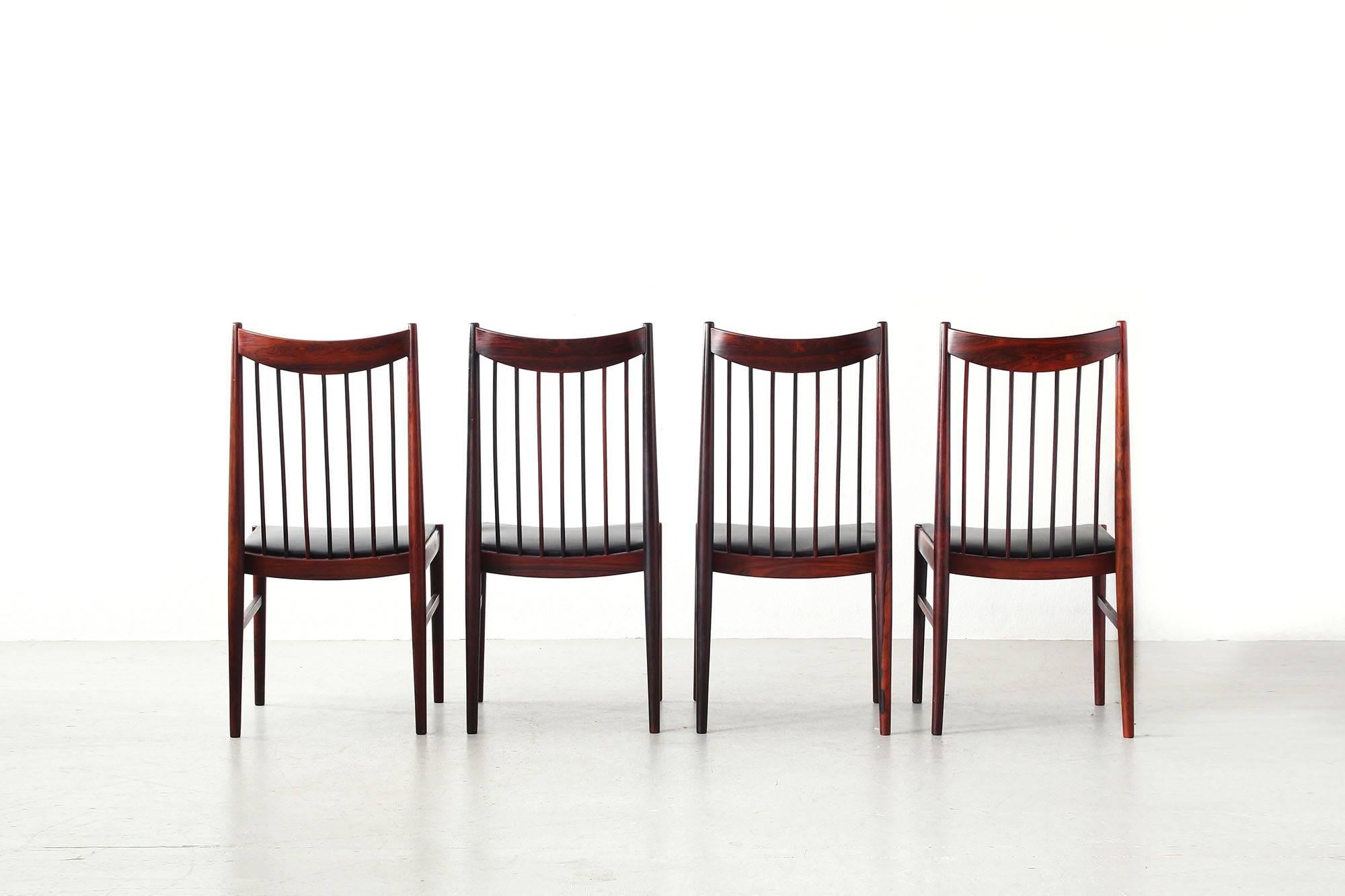 Beautiful Set of Four Dining Chairs by Arne Vodder for Sibast In Good Condition In Berlin, DE
