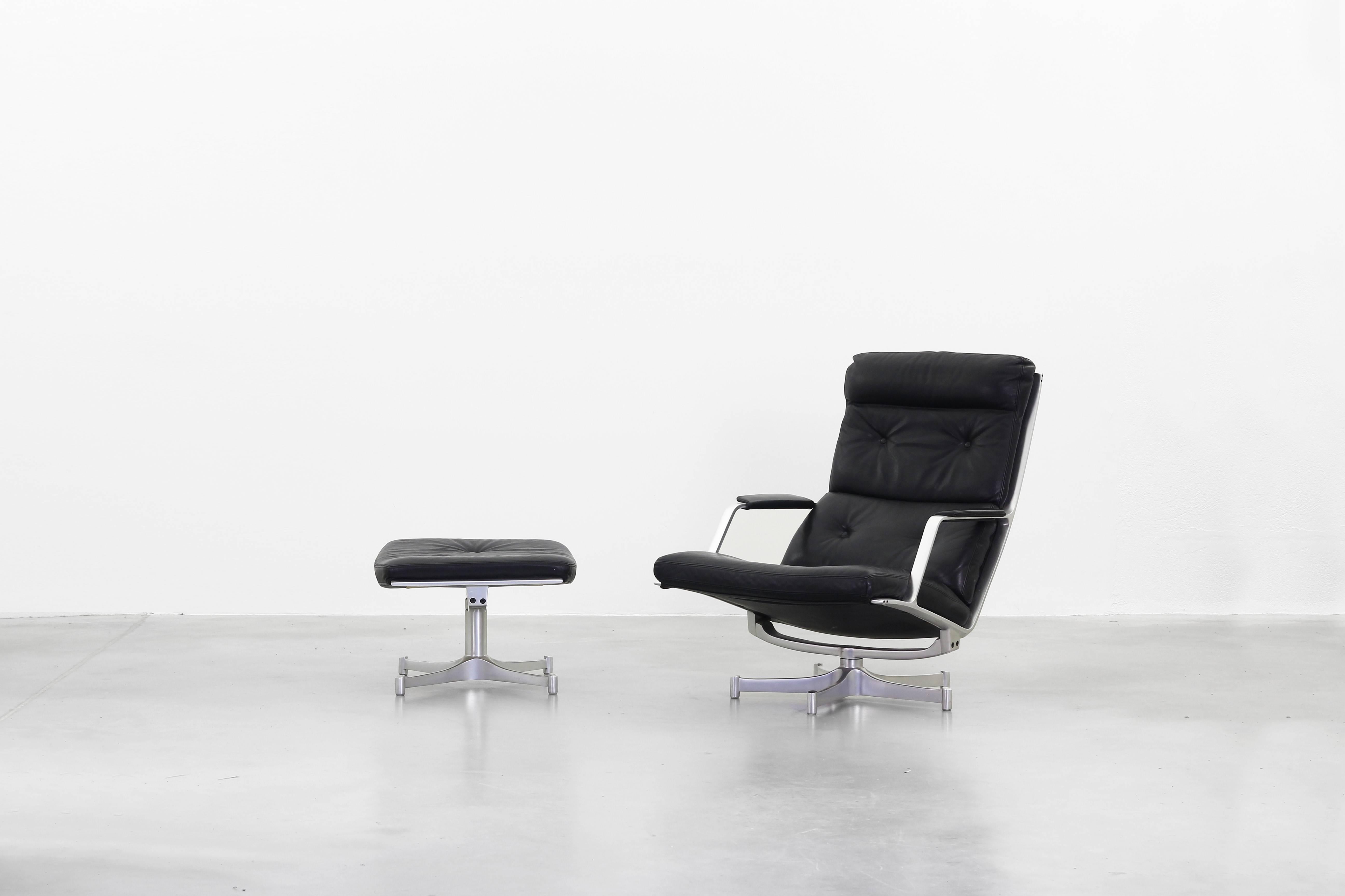 Lounge Chair with Ottoman by Fabricius & Kastholm for Kill International FK 85 (Deutsch)