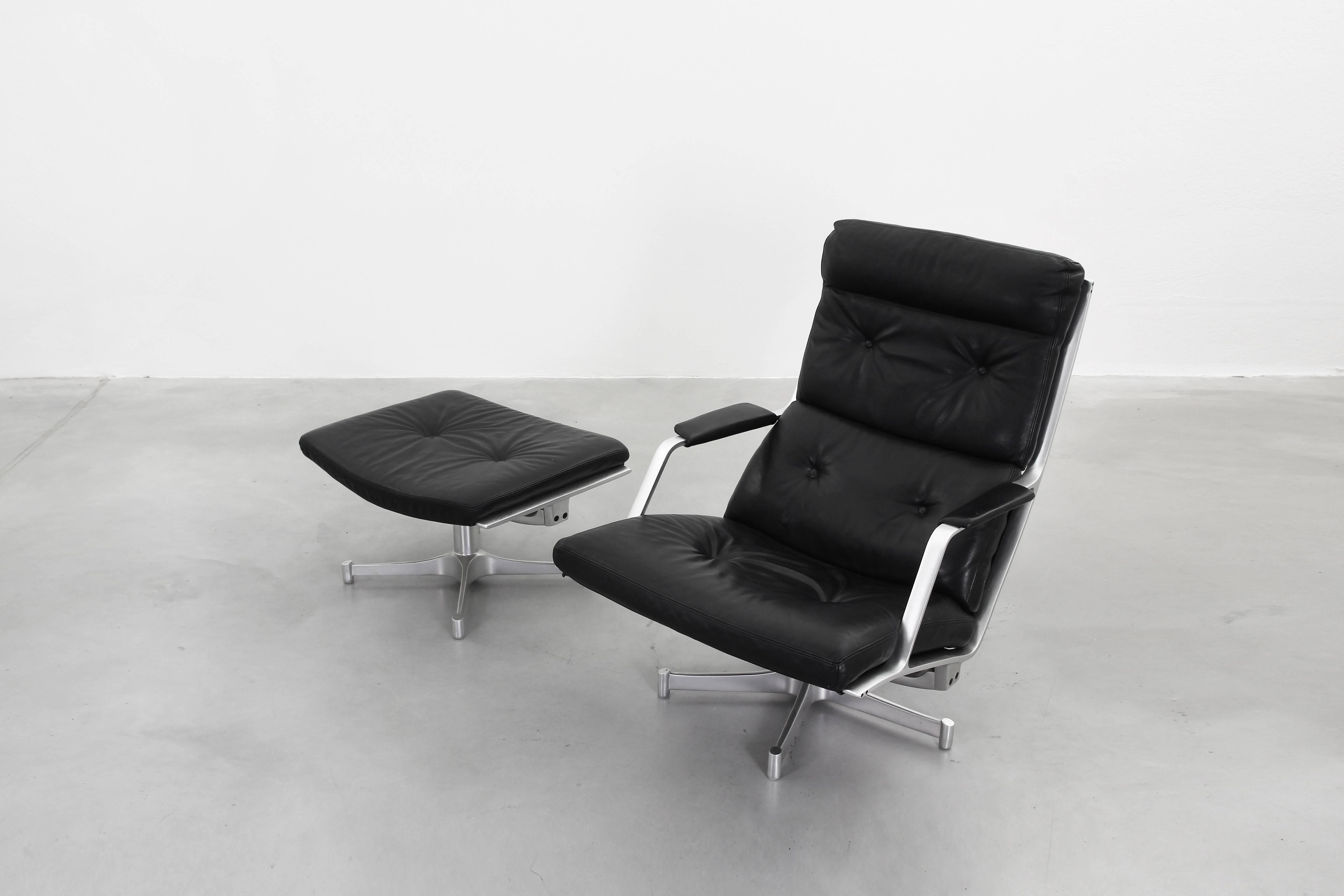 Lounge Chair with Ottoman by Fabricius & Kastholm for Kill International FK 85 2