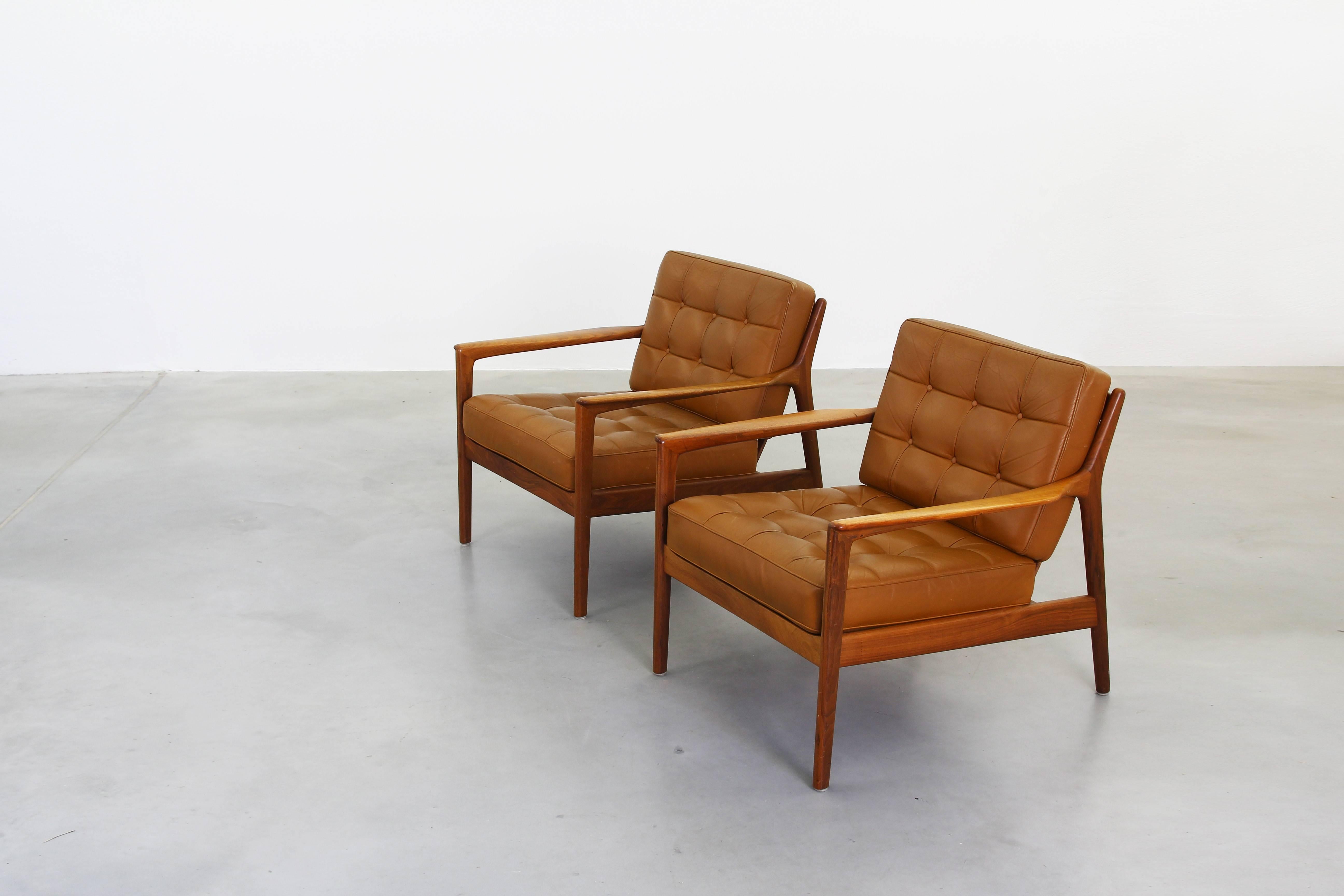 20th Century Pair of Lounge Easy Chairs by Folke Ohlsson by DUX