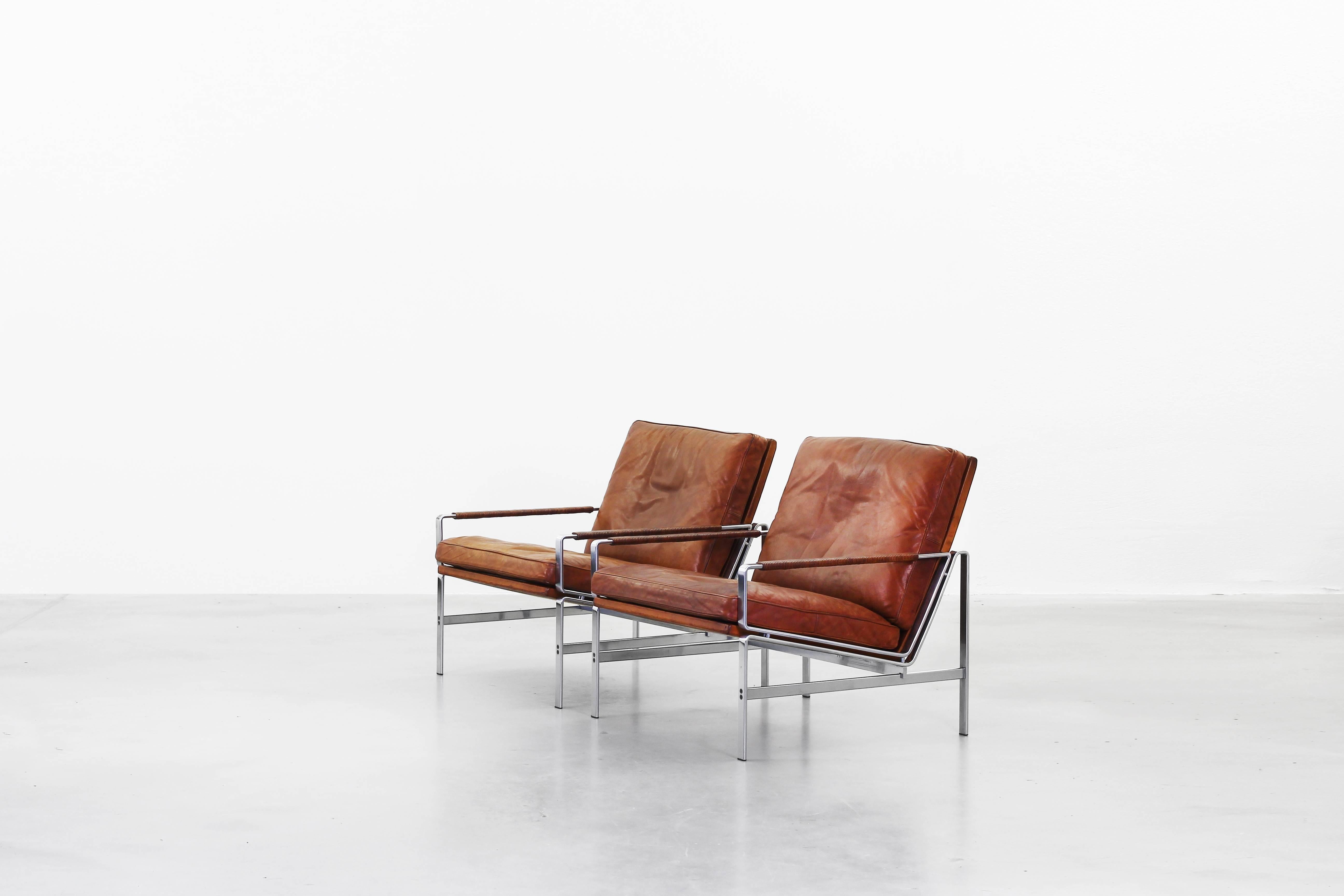 Pair of Beautiful Lounge Chairs by Fabricius & Kastholm for Kill International In Good Condition In Berlin, DE