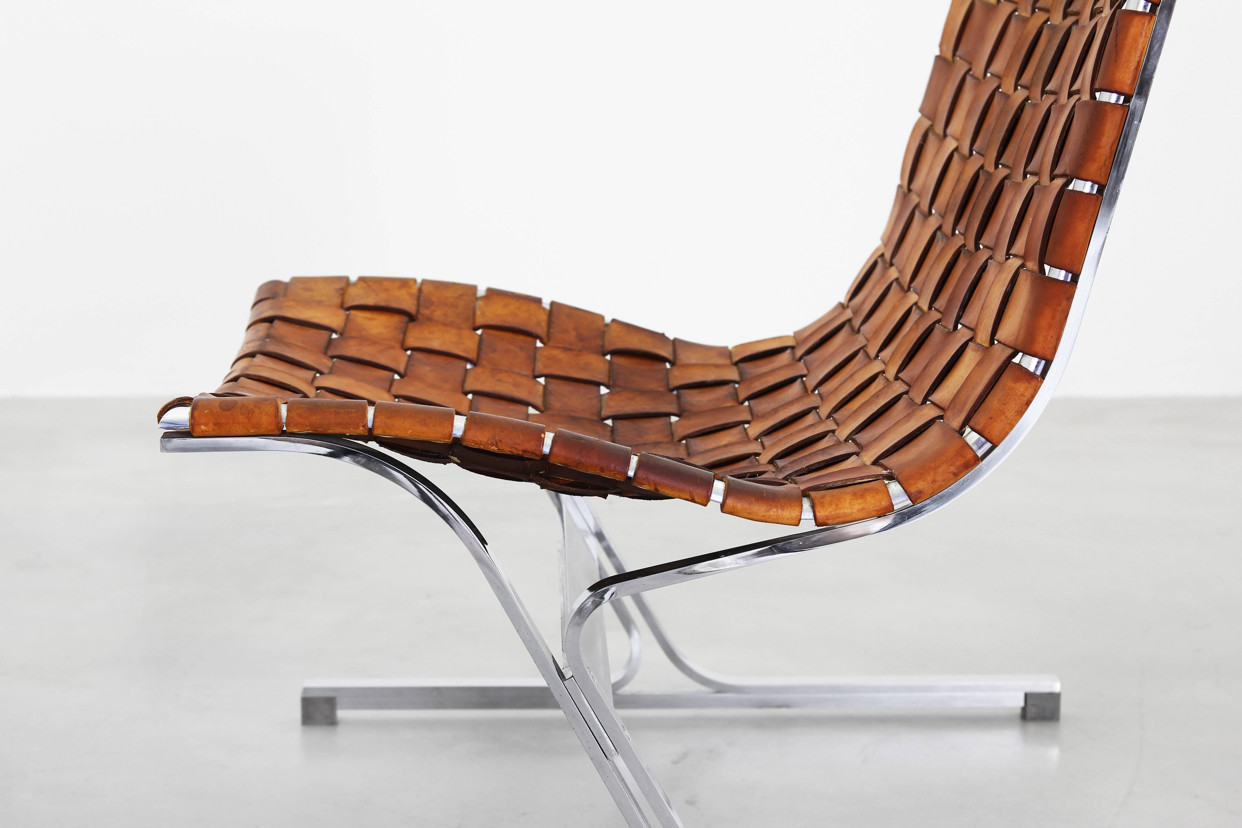 Pair of Beautiful Lounge Chairs by Ross Littell for ICF PLR 1 1