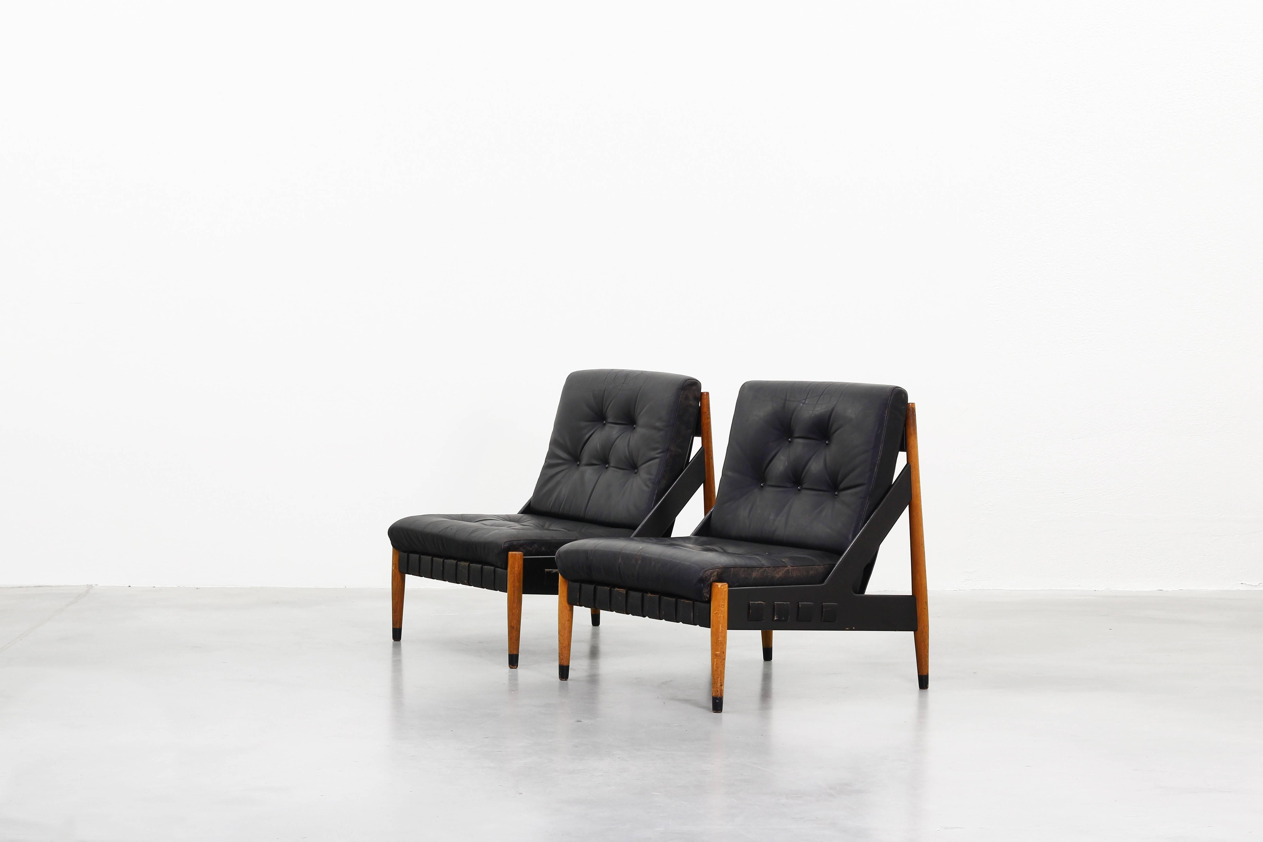 20th Century Beautiful Pair of Lounge Chairs by Egon Eiermann for Wilde & Spieth, 1961