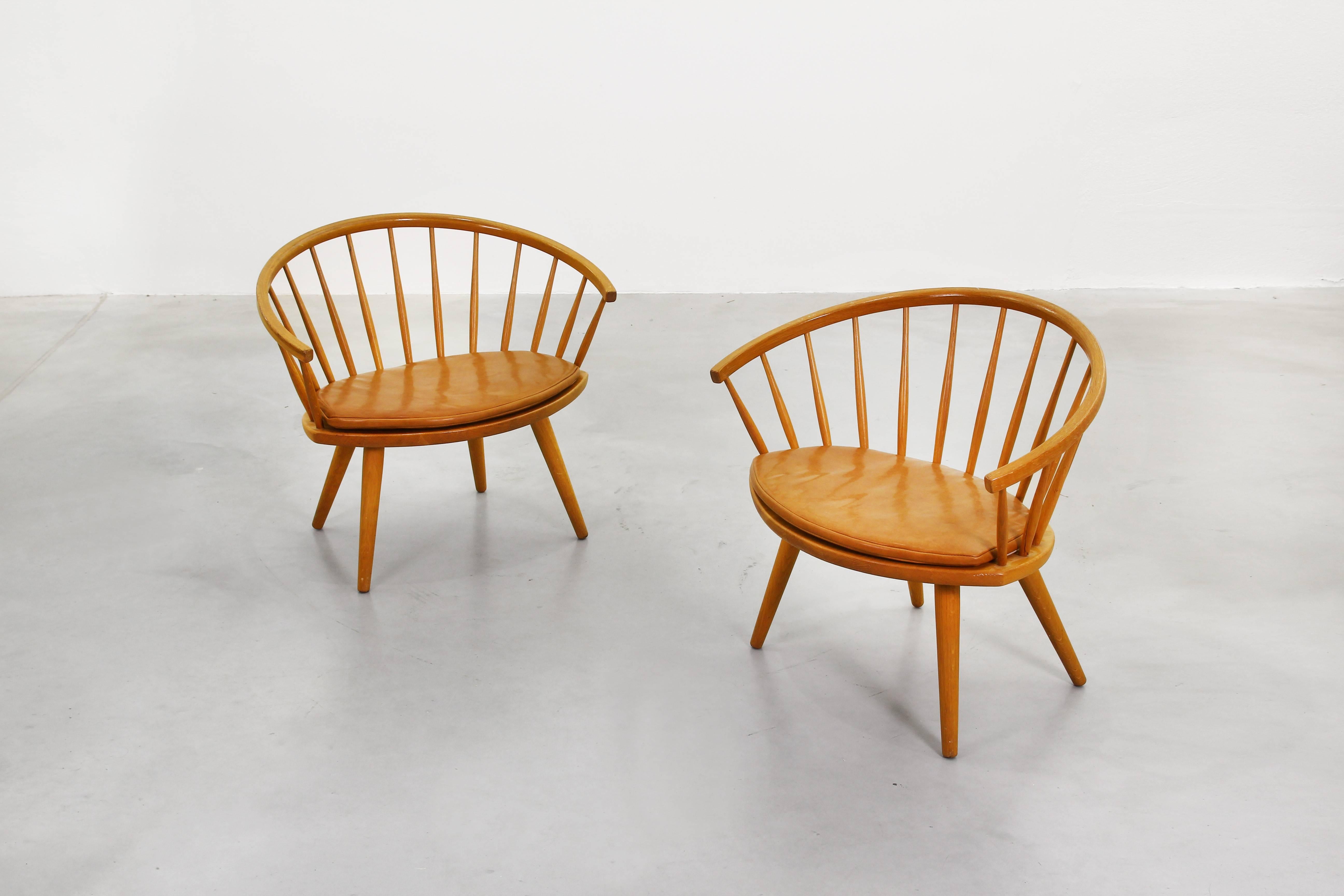 Beautiful Pair of Lounge Easy Chair by Yngve Ekström for Stolab 1