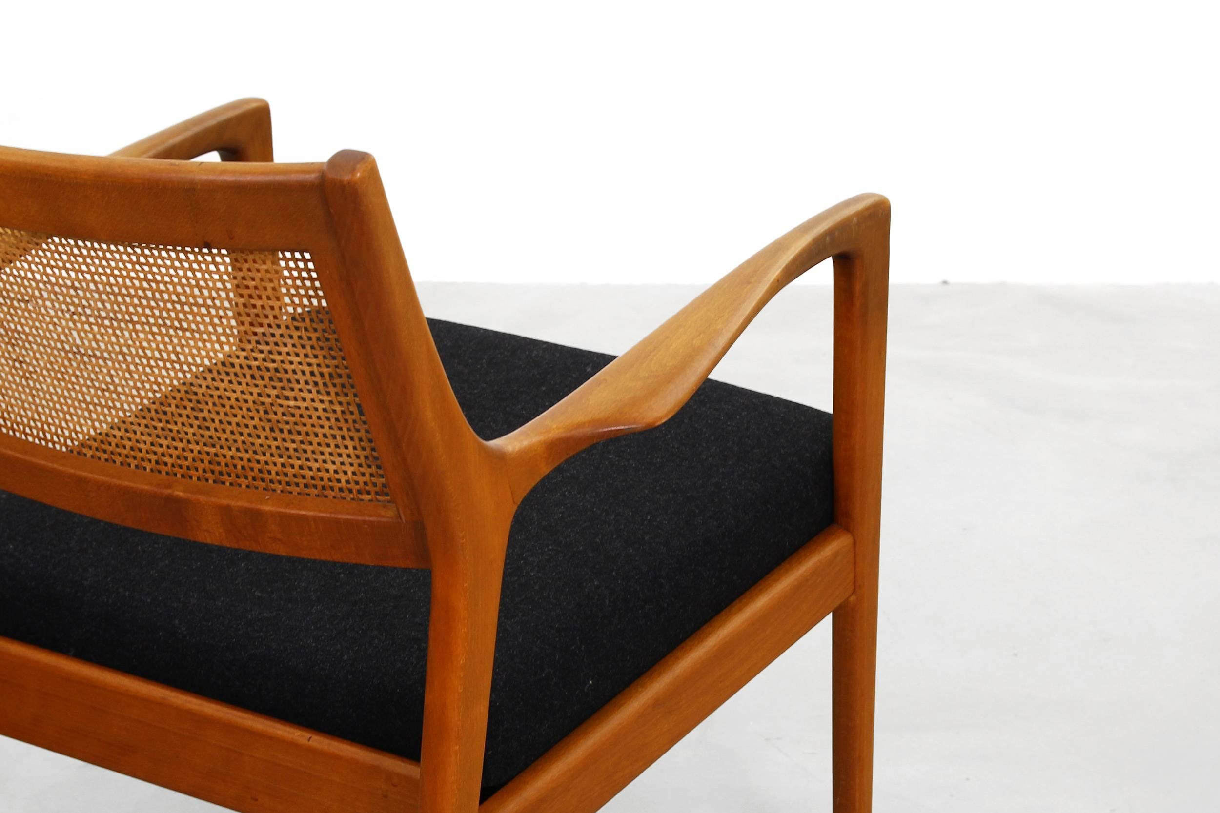 Beech Pair of Lounge Chairs by Karl Erik Ekselius for JOC Mobler Sweden