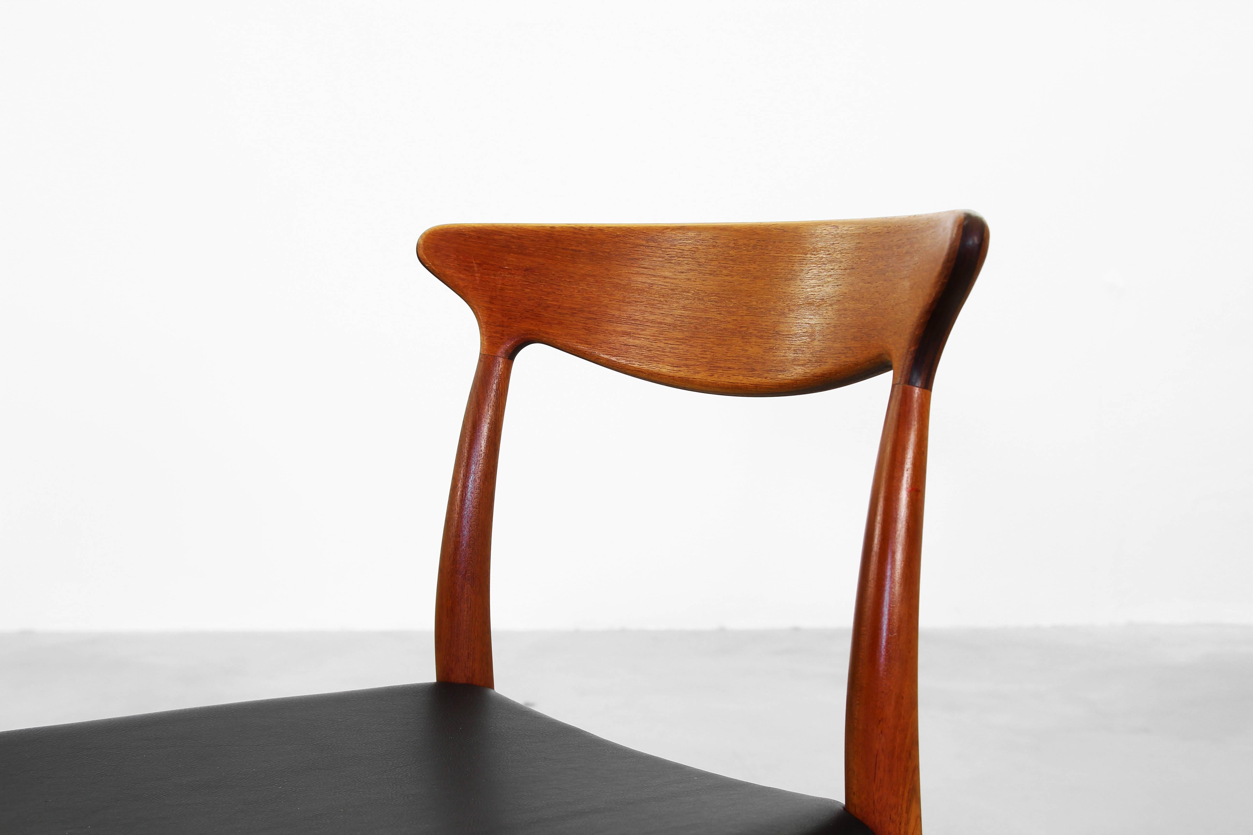 Set of Six Beautiful Dining Chairs by Arne Hovmand Olsen for Mogens Kold 2