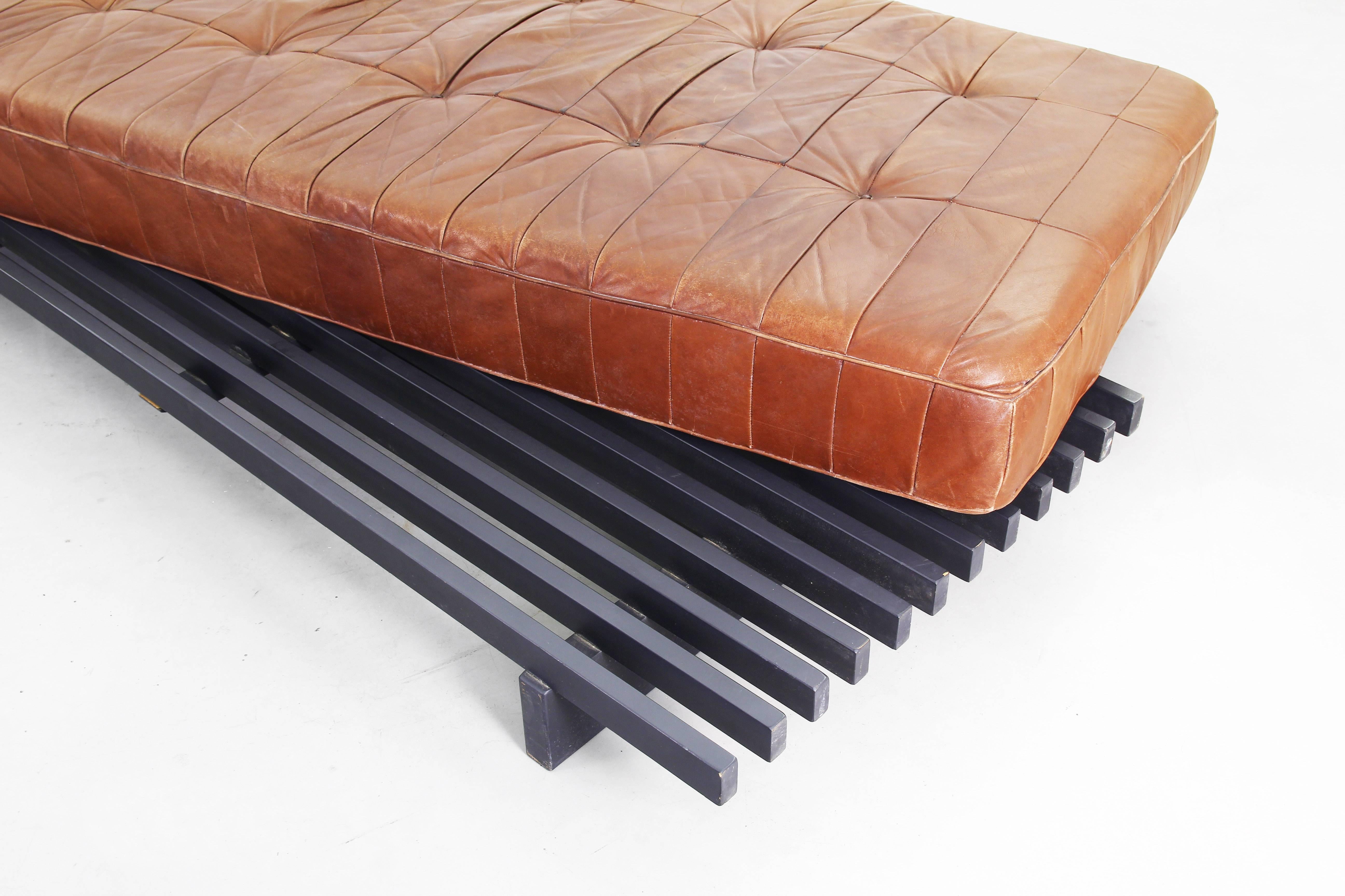 Leather Daybed by De Sede Mod. Ds 80, Made in Switzerland