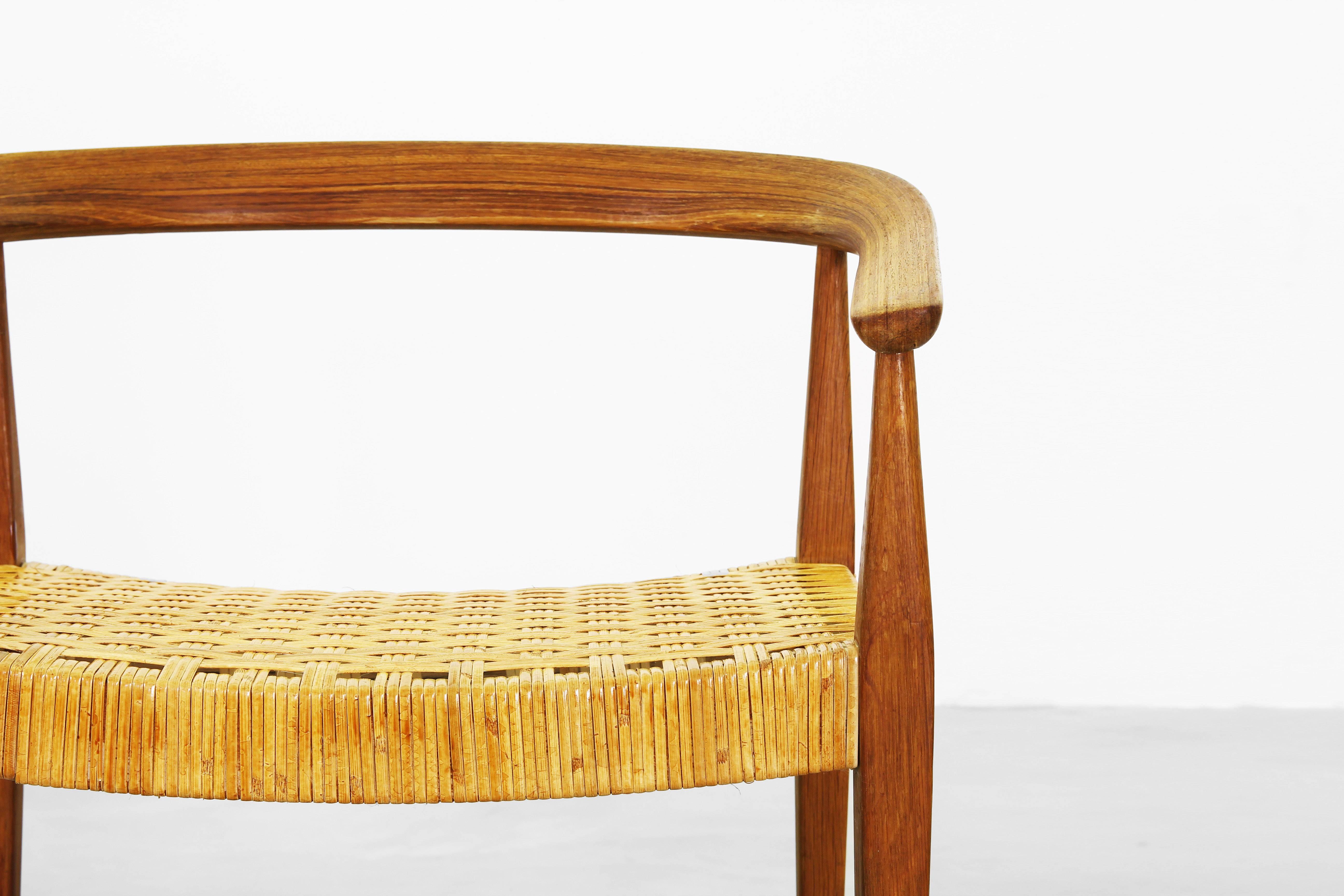 Cane Rare Armchair by Nanna Ditzel for Kolds Savvaerk Denmark For Sale