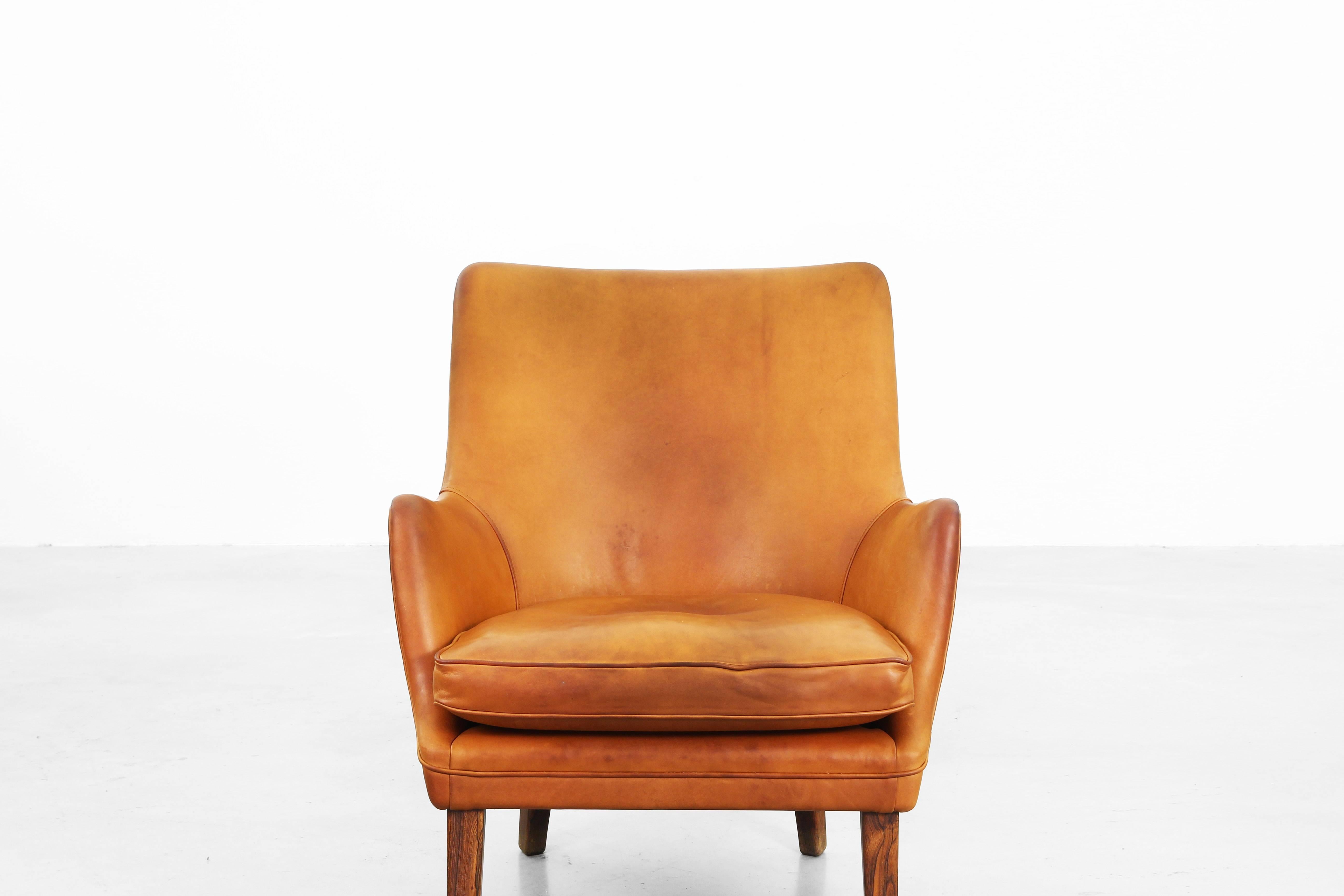 20th Century Beautiful Pair of Lounge Chairs by Arne Vodder for Ivan Schlechter Denmark, 1953