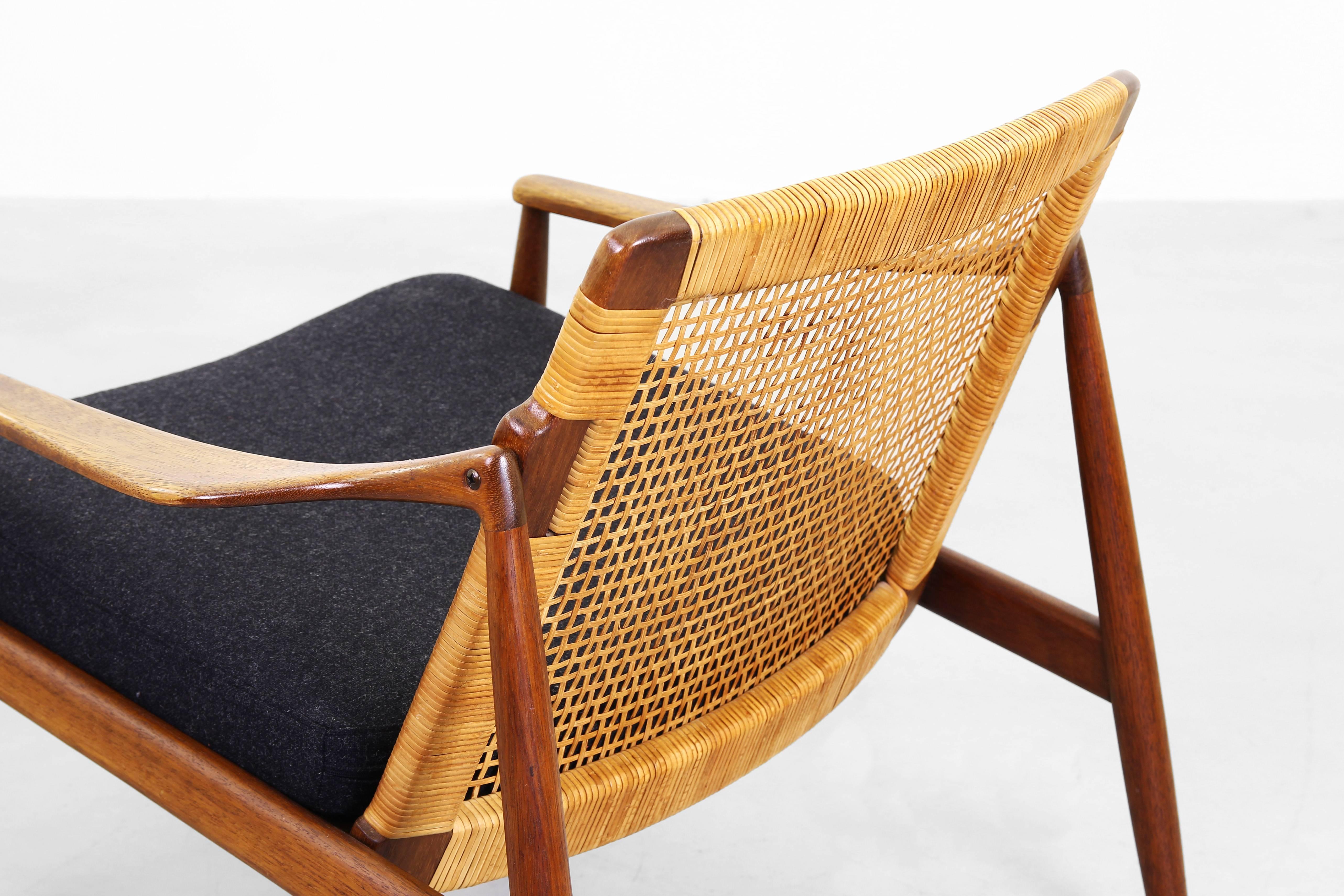 Teak Beautiful Pair of Lounge Easy Chairs by Hartmut Lohmeyer for Wilkhahn 'b'
