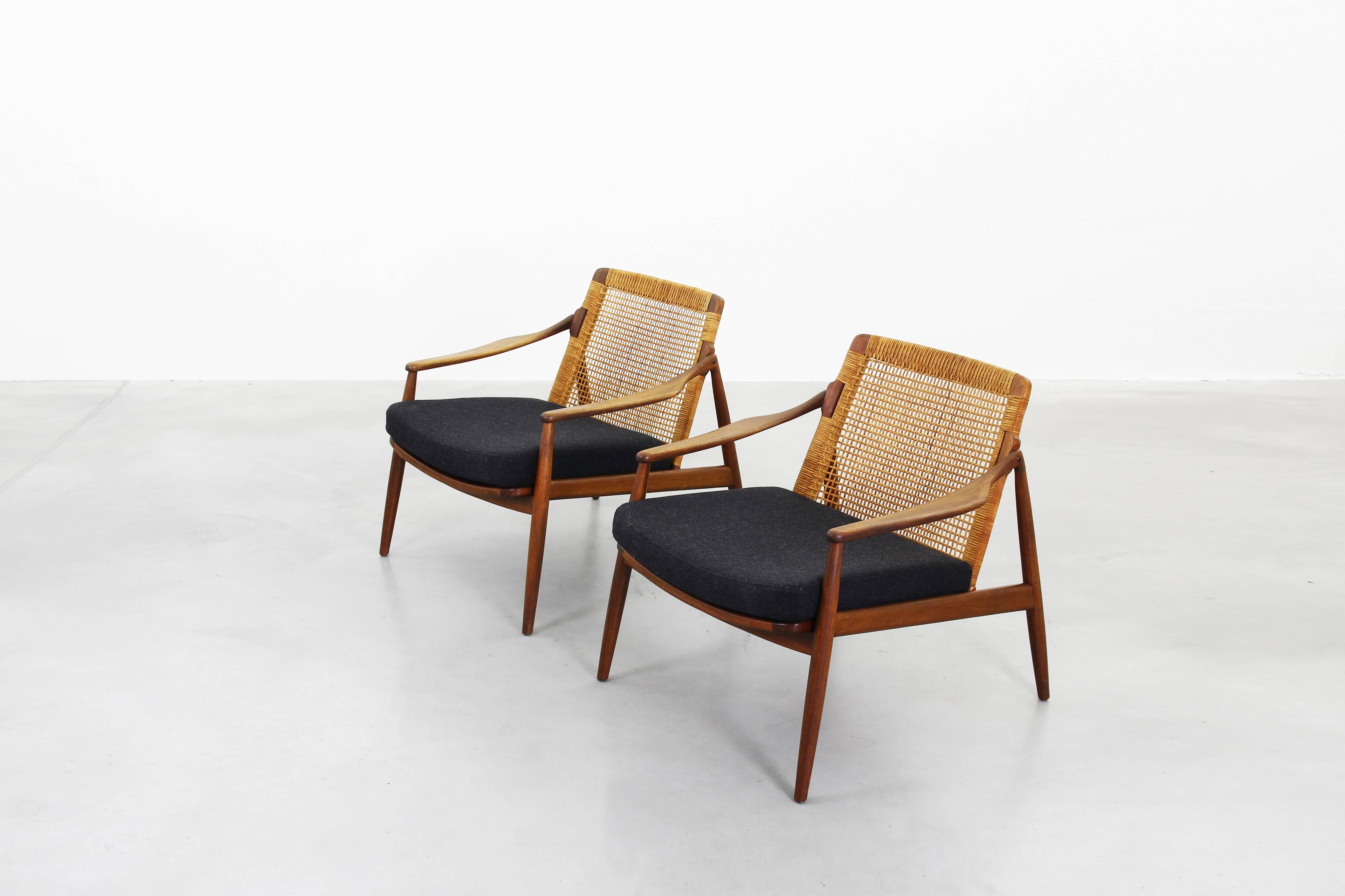 Beautiful Pair of Lounge Easy Chairs by Hartmut Lohmeyer for Wilkhahn 'b' 3
