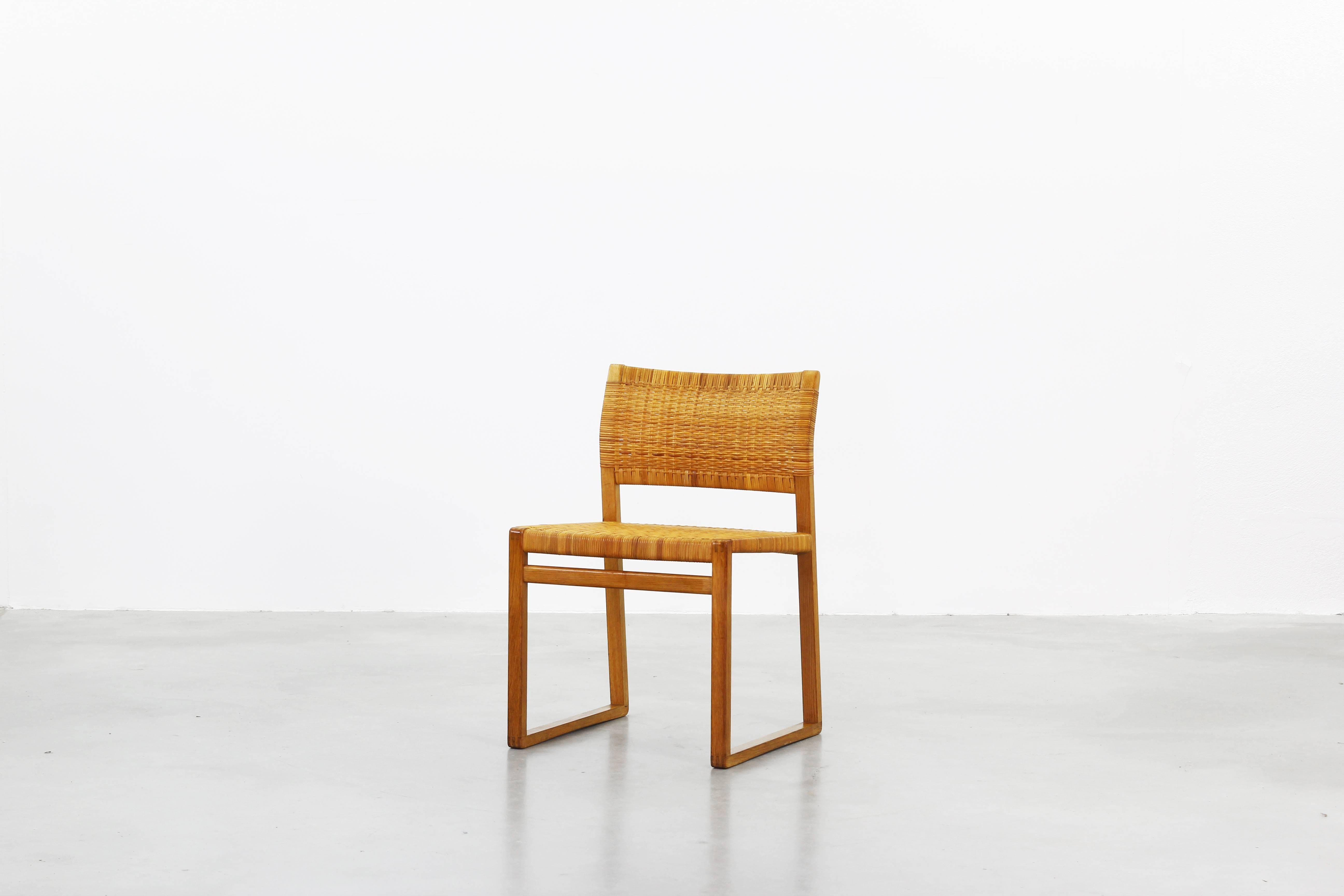 20th Century Set of Eight Dining Chairs by Børge Mogensen for Fredericia in Oak, Denmark