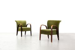 Pair of Rare German Lounge Chairs by Paul Bode for Federholz Gesellschaft