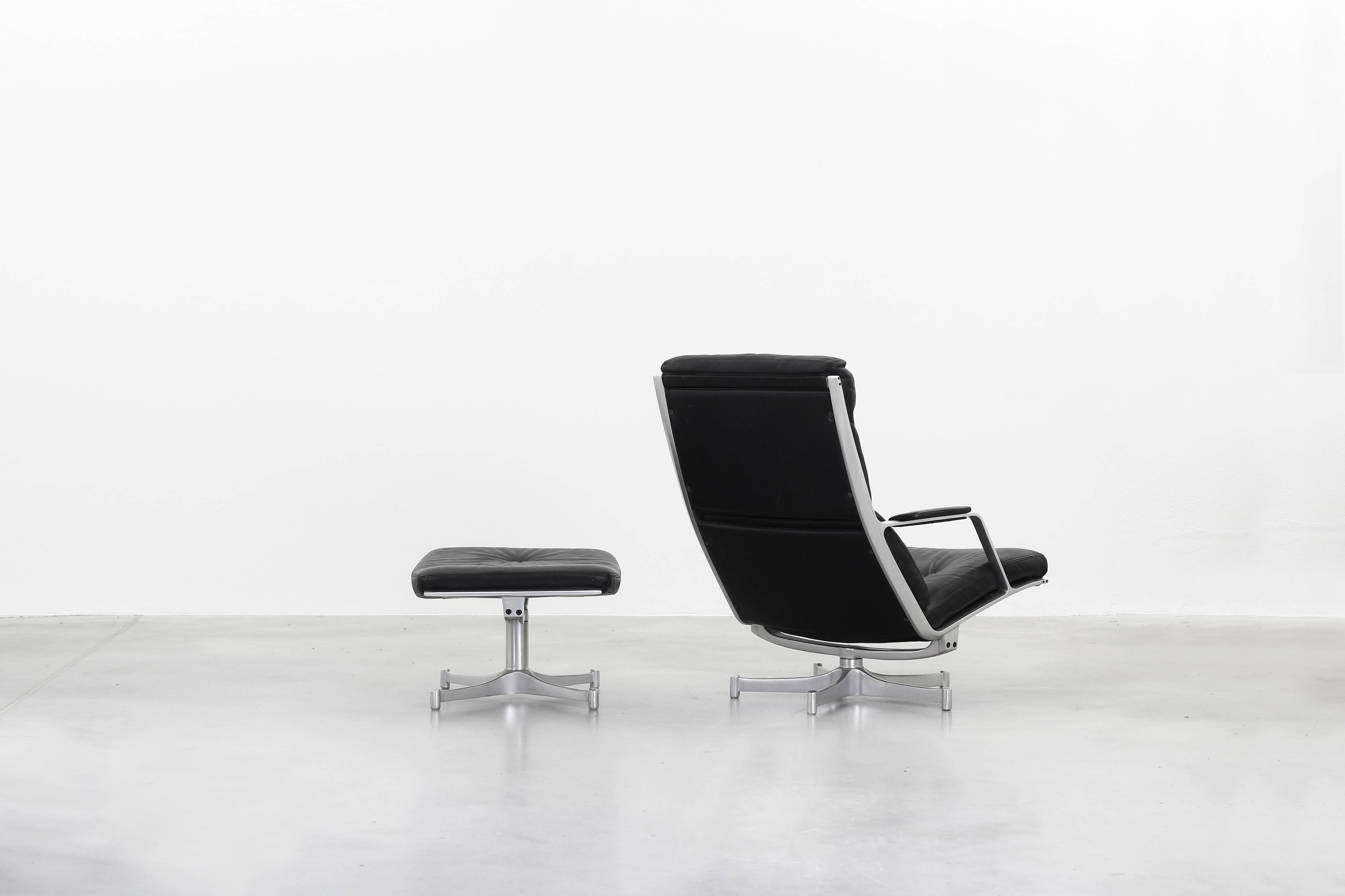 20th Century Lounge Chair with Ottoman by Fabricius & Kastholm for Kill International FK 85