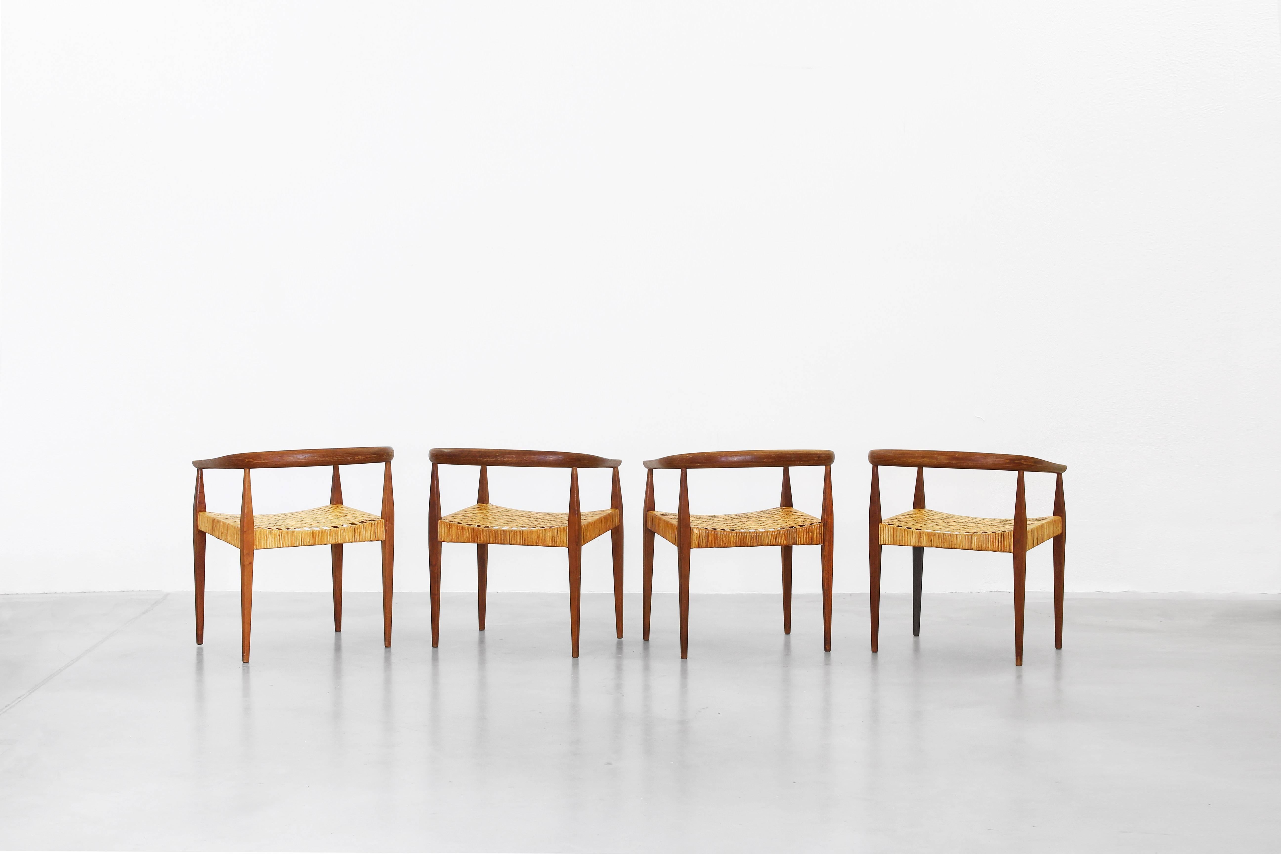 Danish Set of Ten Armchairs by Nanna Ditzel for Poul Kold Savaerk Mod 113