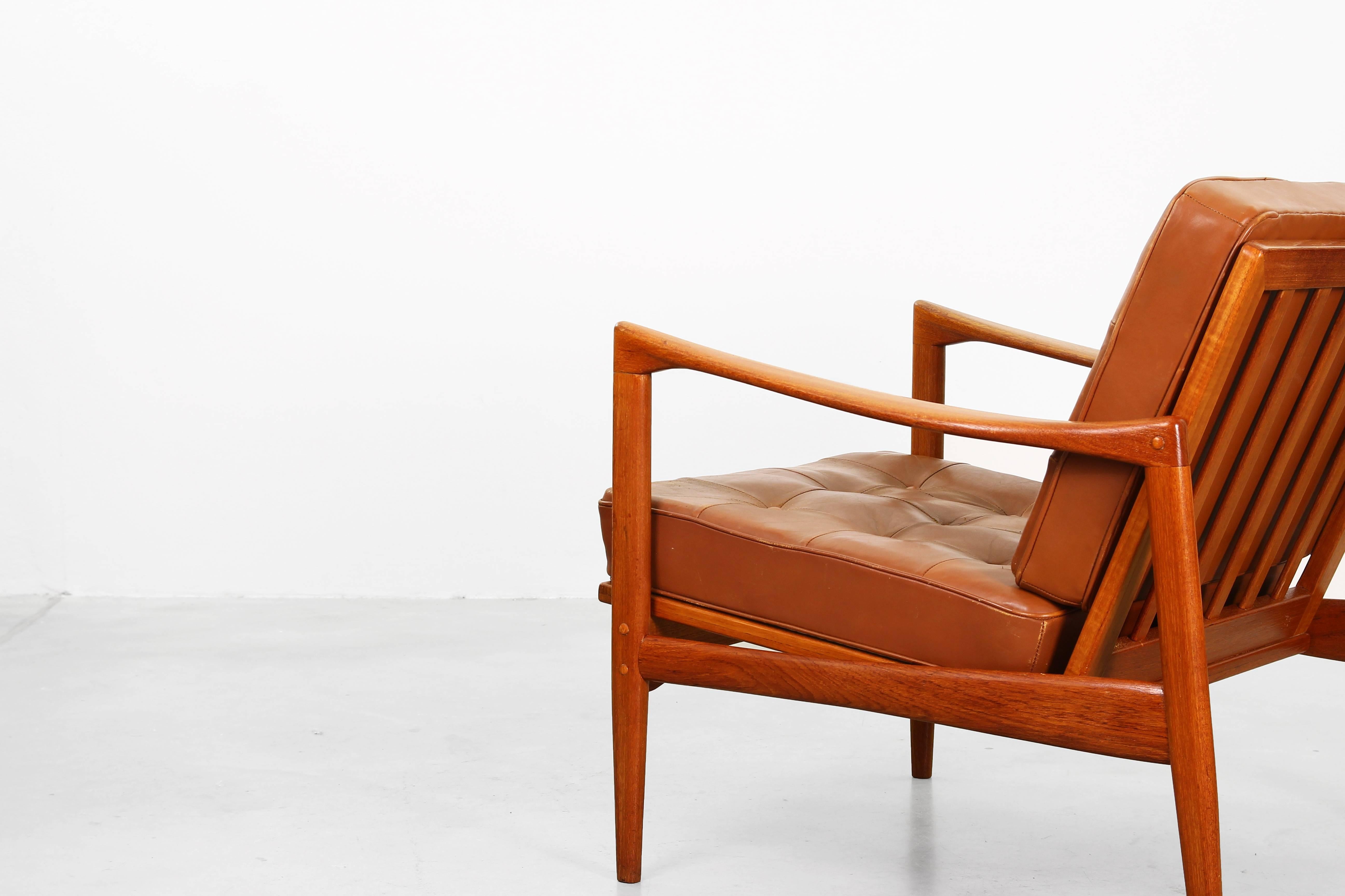 Beautiful Pair of Lounge Chairs by Ib Kofod Larsen for OPE Sweden 2
