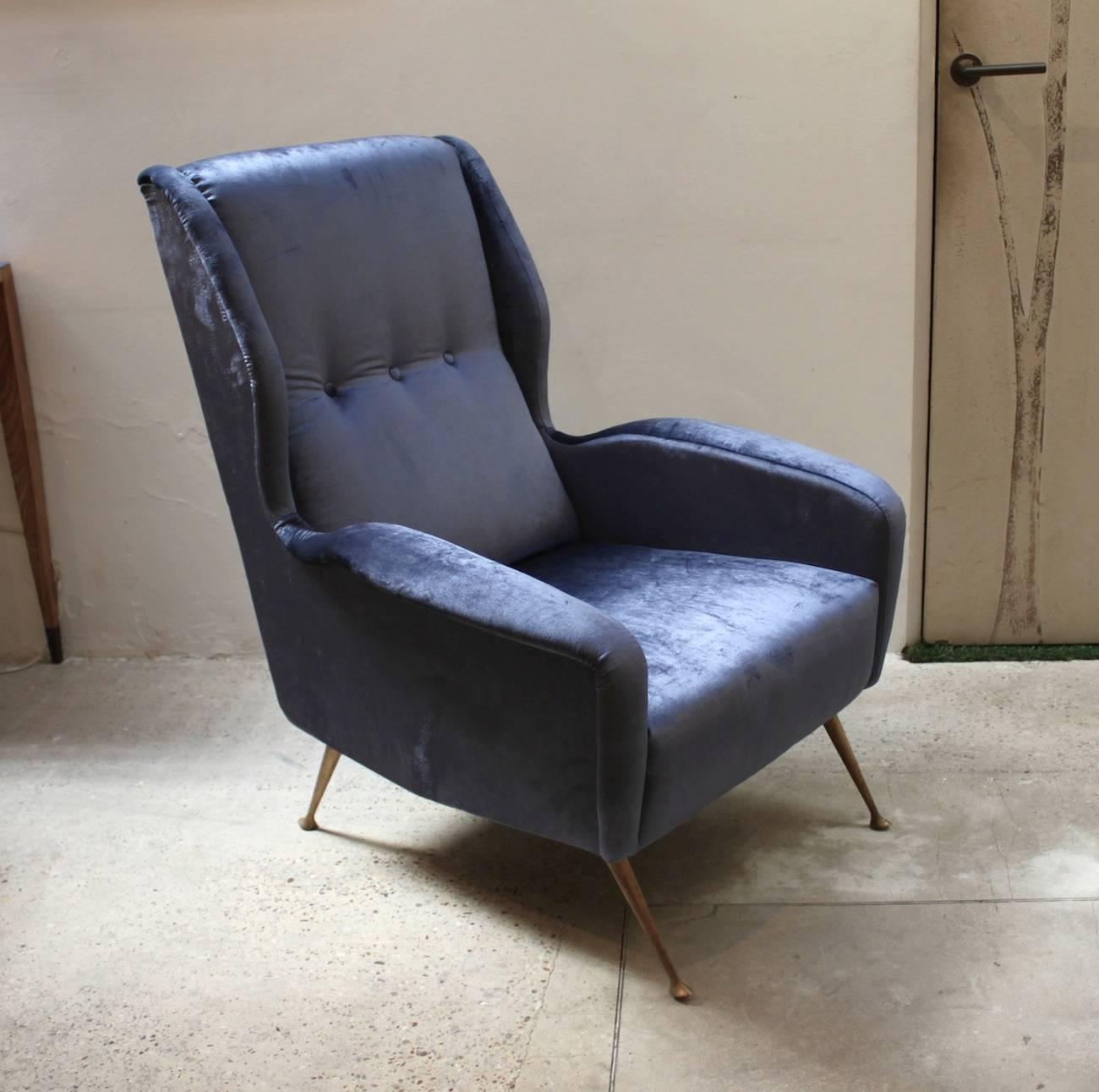 Pair of 1950s Italian Armchairs In Good Condition For Sale In London, GB
