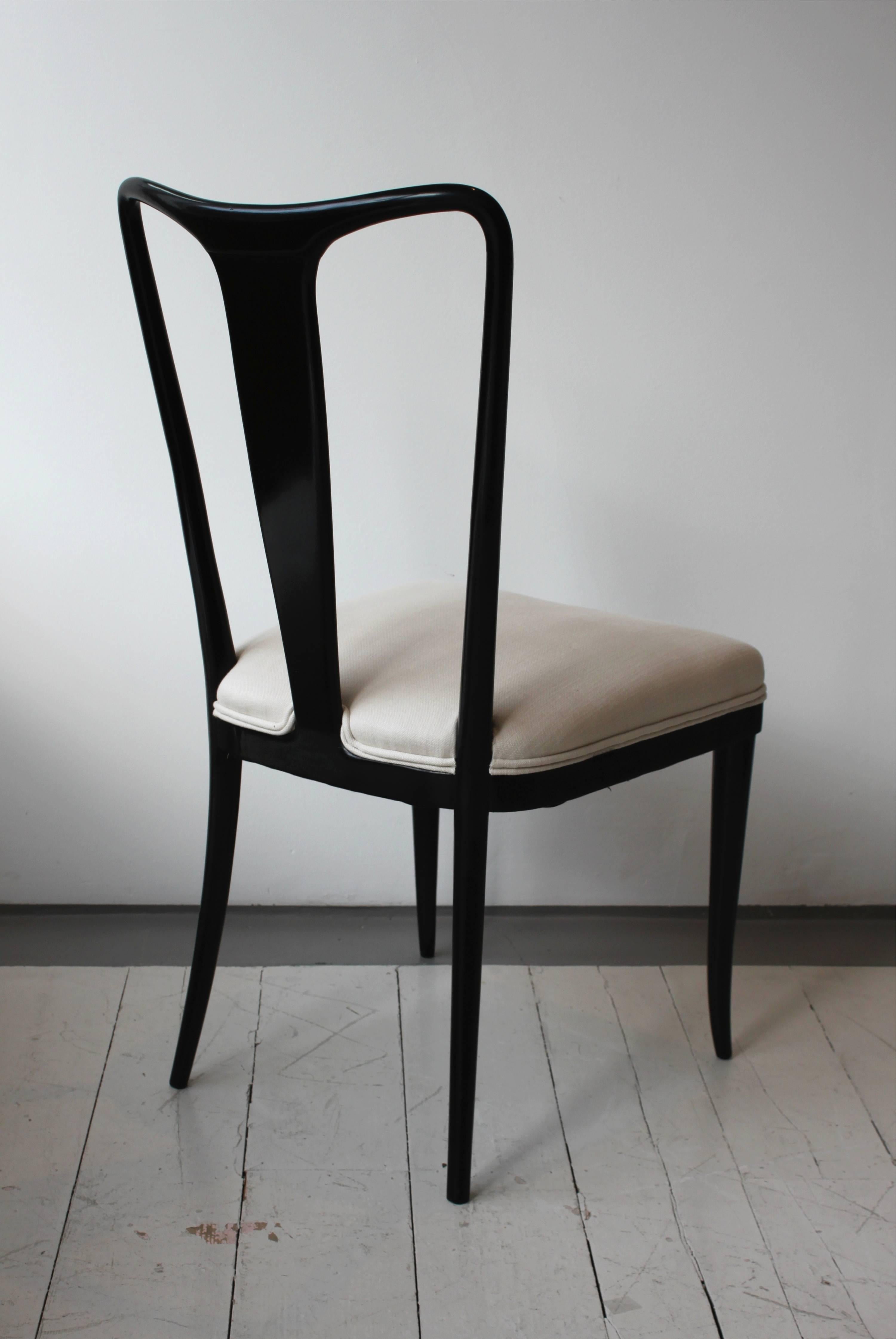 Mid-Century Modern Set of Dining Chairs by Guglielmo Ulrich For Sale
