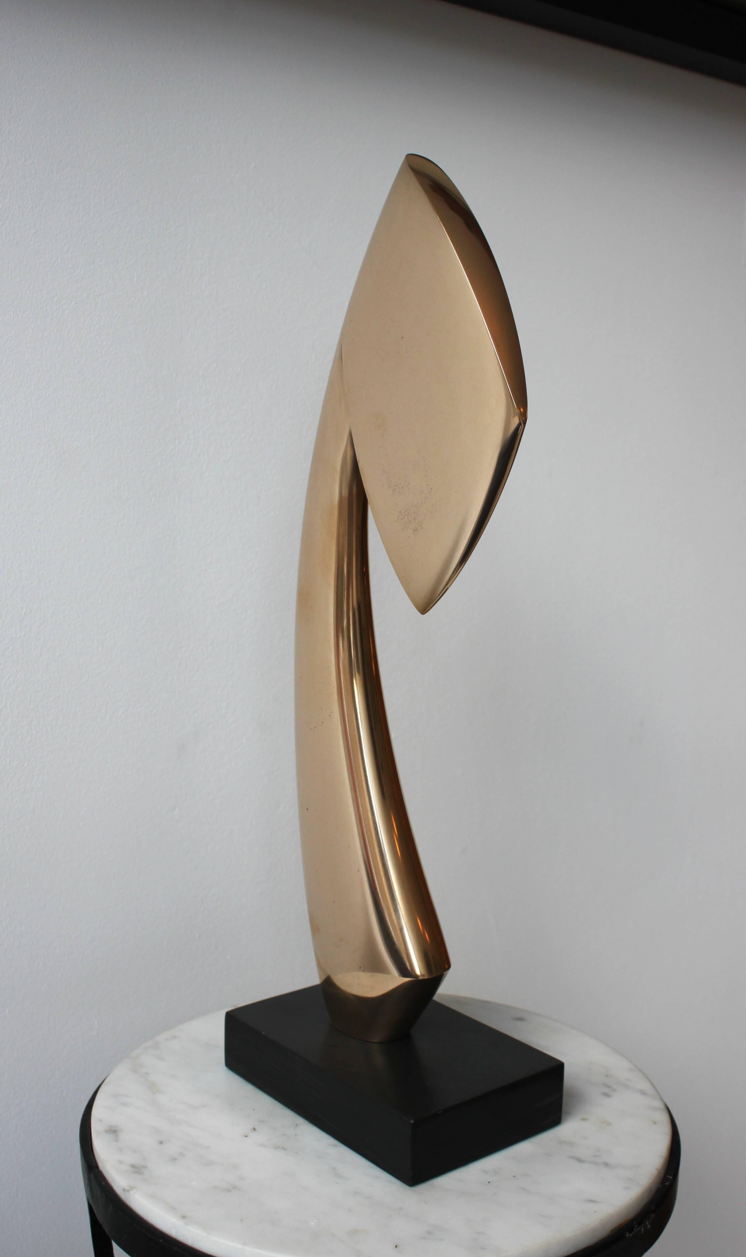 Artist: Denis Mitchell (1912-1993).
Title: Carah.
Medium: Polished bronze on marble base.
Edition: 3/7.
Date: 1976/77.

Signed with initials and numbered ‘DAM/76/3’ (at the base of the bronze); further signed with initials, titled and dated