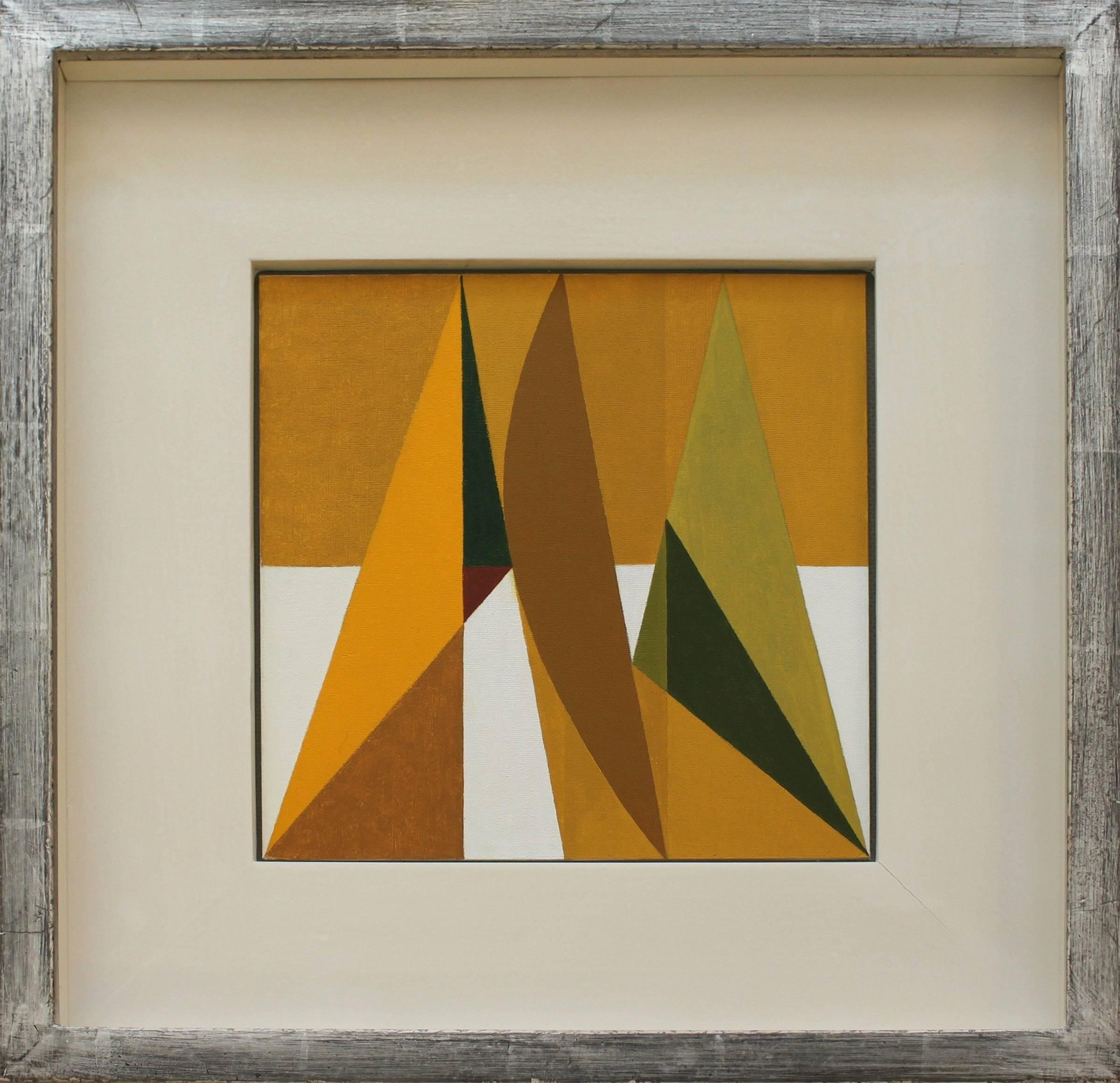 Artist: George Dannatt (1915-2009).
Title: Three figure composition Version 2.
Medium: Oil on board.
Signed, dated on verso. 
Date: circa 1973-1974

Illustrated in: St Ives revisited, by Peter Davies, 1994 (pp 143).
Exhibited: Newlyn Gallery,