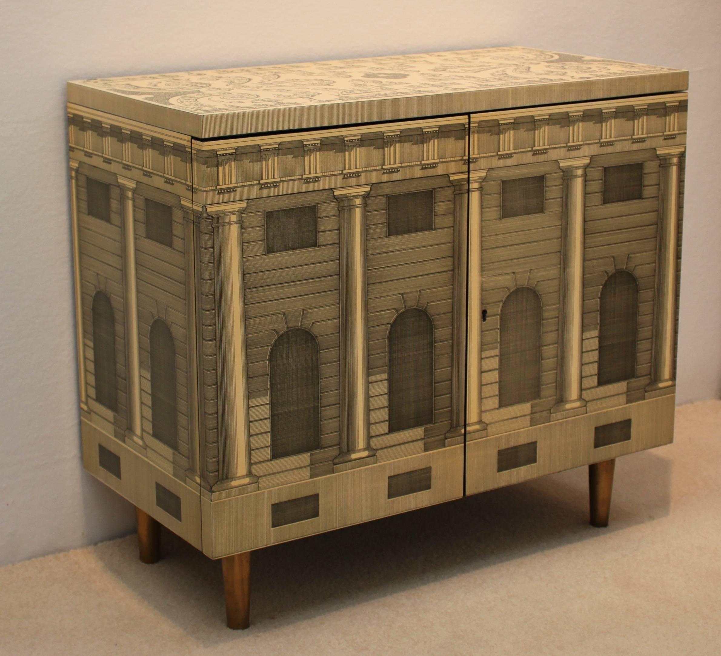 Mid-Century Modern 'Architettura' Cabinet by Fornasetti from 1950s