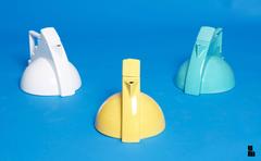 Studio Salins France, Ceramic Teapot, Set of Three, circa 1980