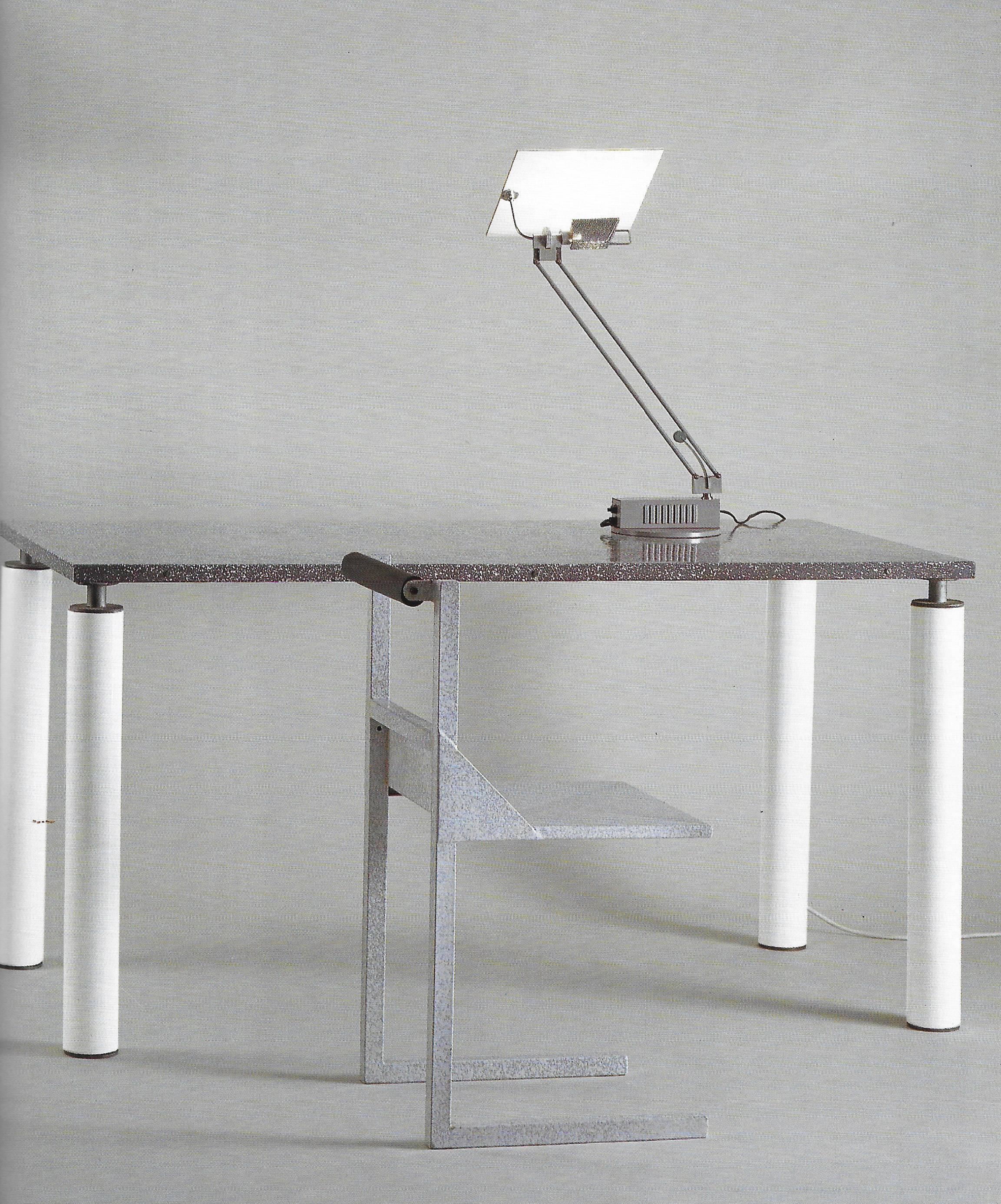 1985, Sacha Ketoff, 'W.O.' Table Lamp, Edition Aluminor In Good Condition For Sale In Paris, FR