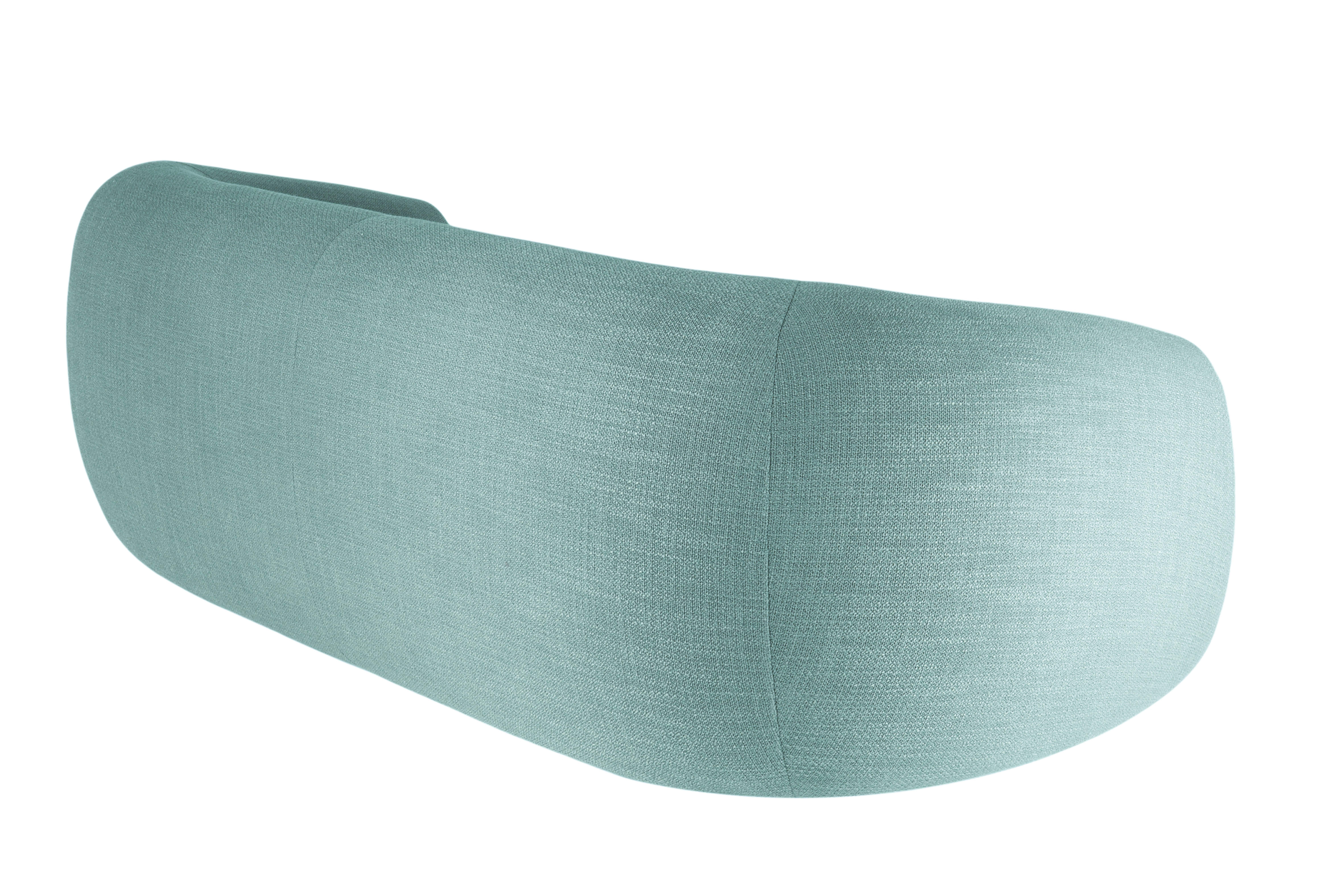 French Curved Minimalist teal green Lounge from France