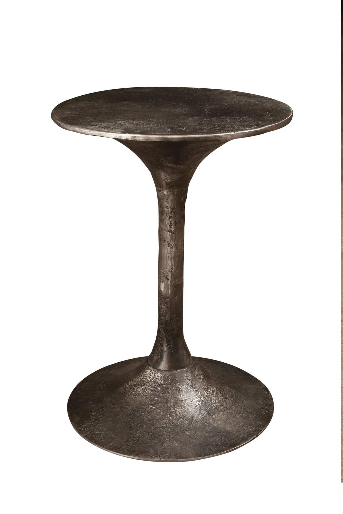 Side tables with an Industrial look made of cast aluminium.