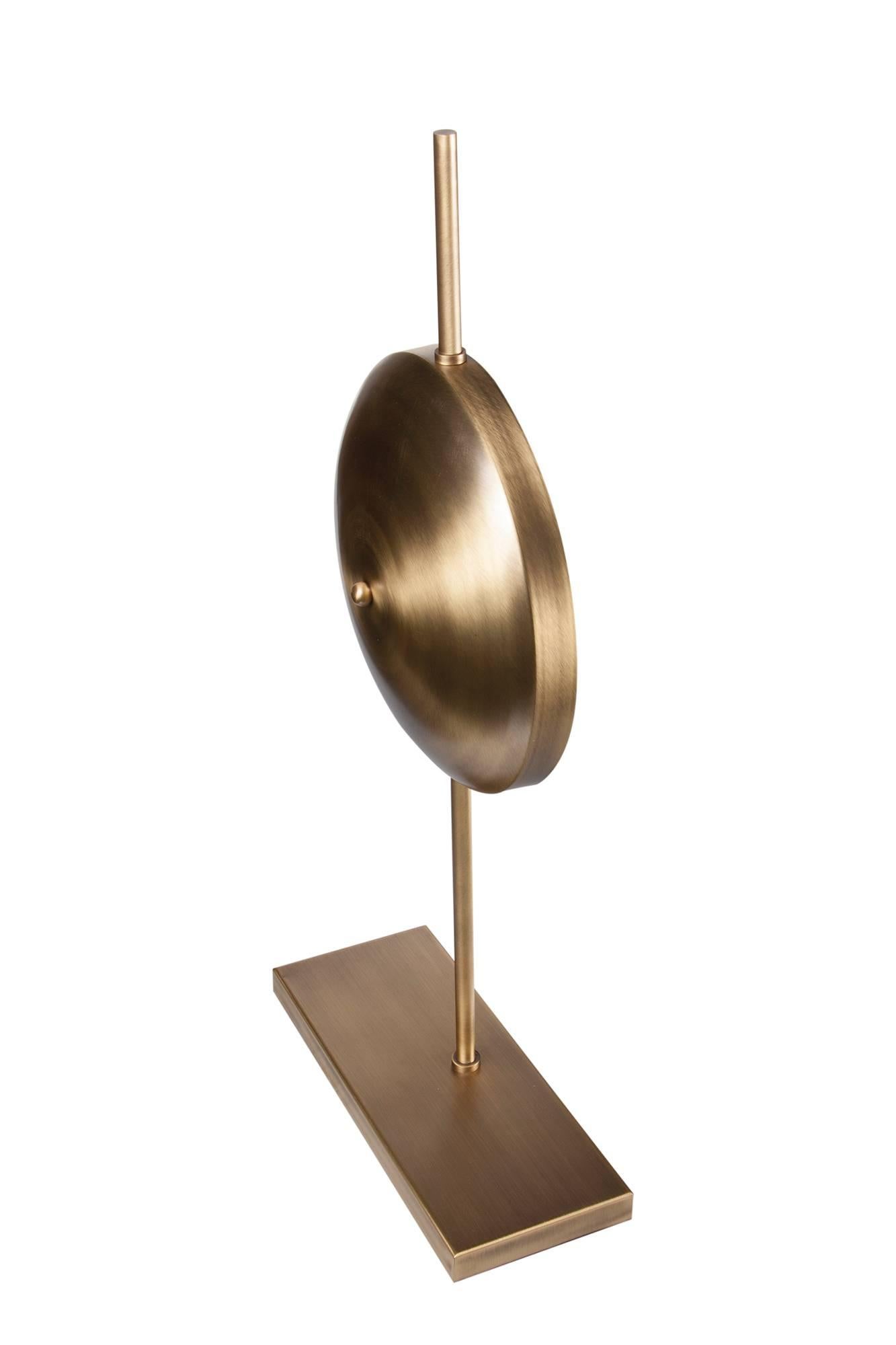 Modern Pair of Asian-Inspired Brass Table Lamps from France