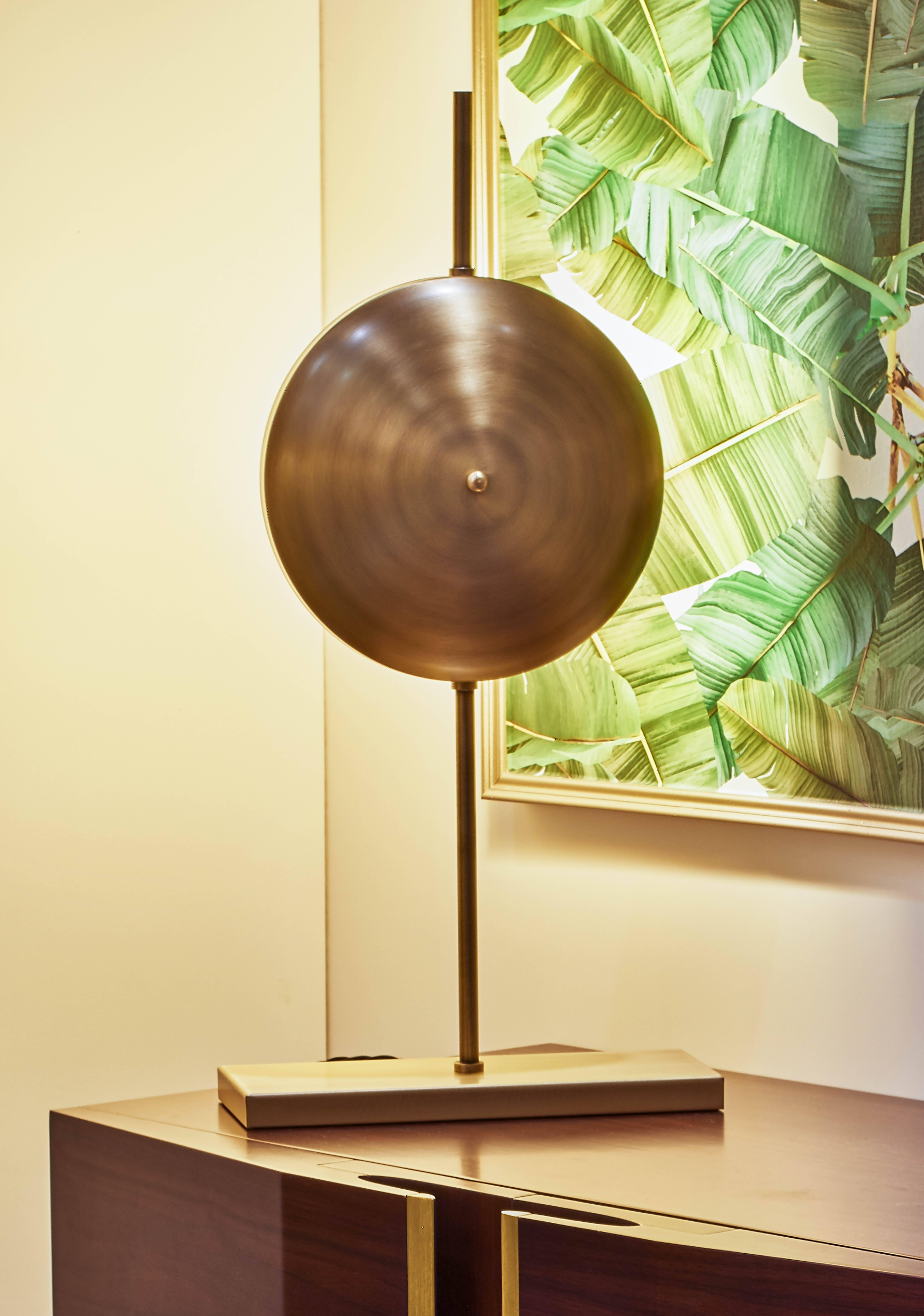 French Pair of Asian-Inspired Brass Table Lamps from France