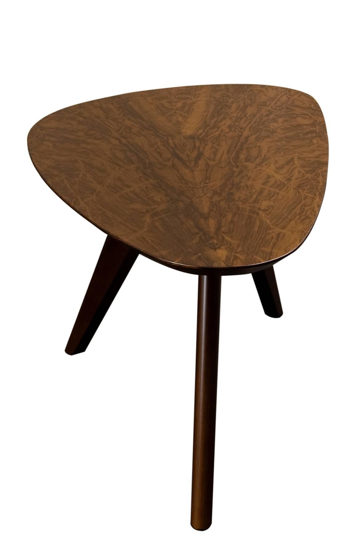 French Timber Organic Modern Nesting Tripod Coffee Tables from France For Sale