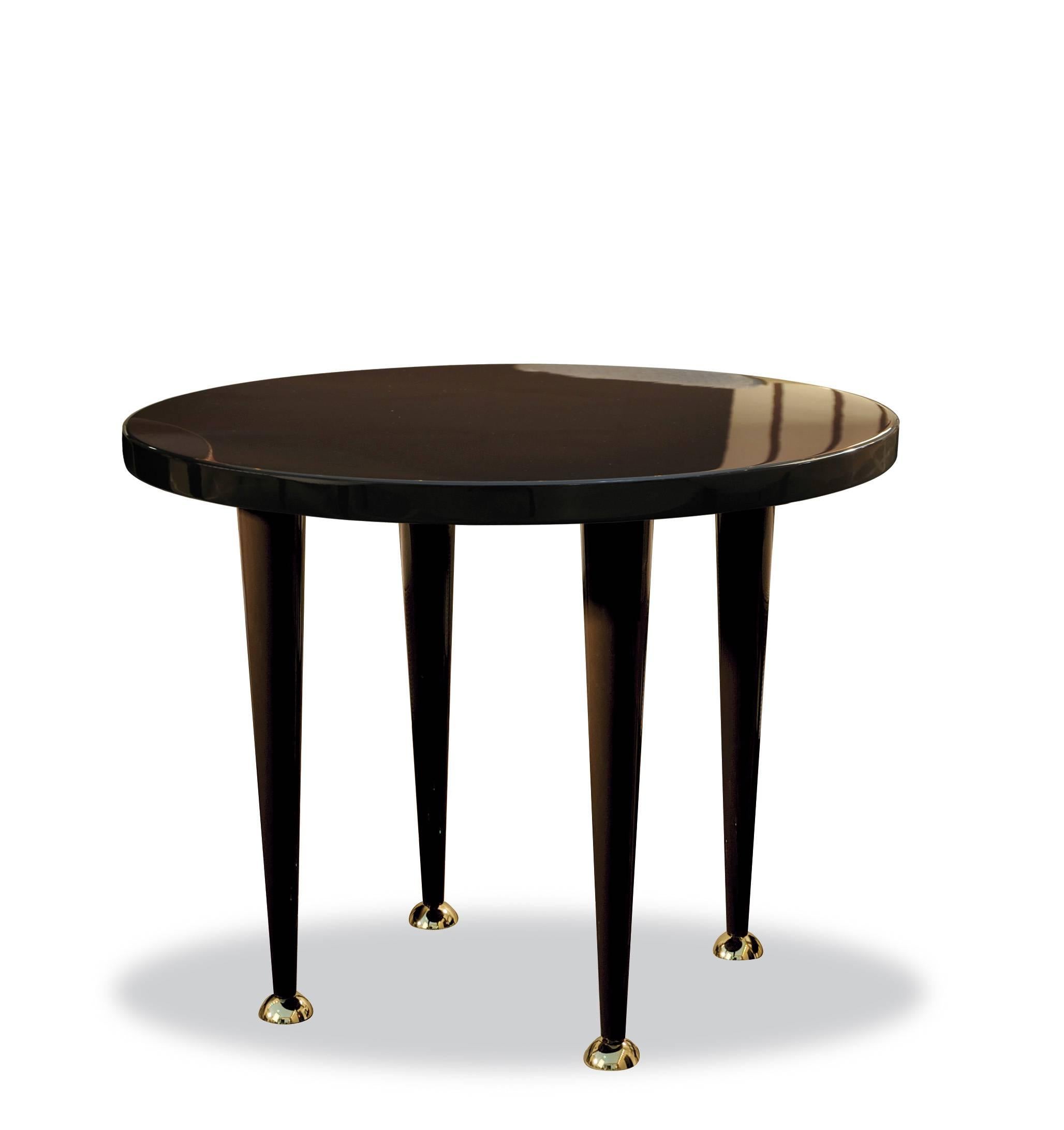 Dom Edizioni Modern Italian Marble and Brass Gueridon Vedome Side or End Table For Sale 1